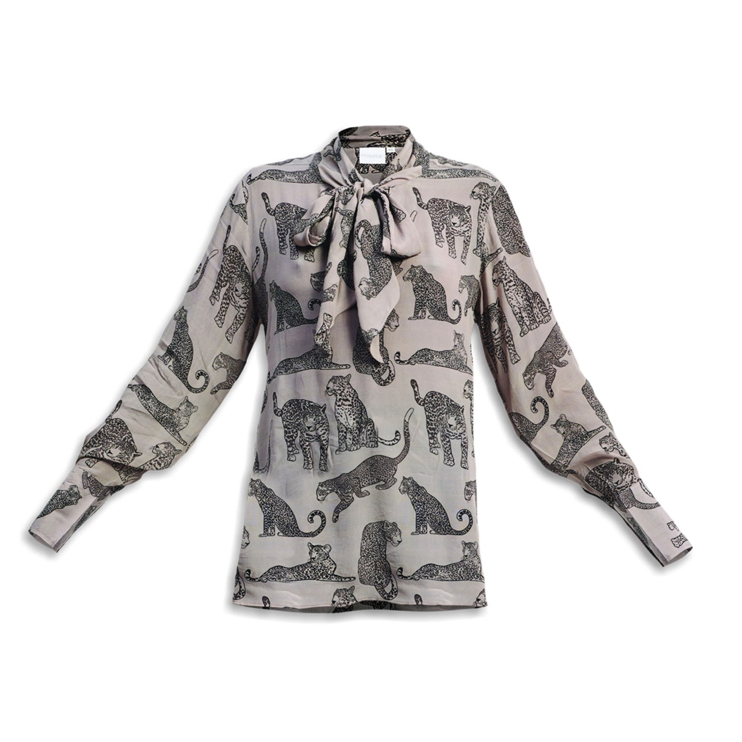 Reistor Relaxed-fit Top With Front Tie In Gray