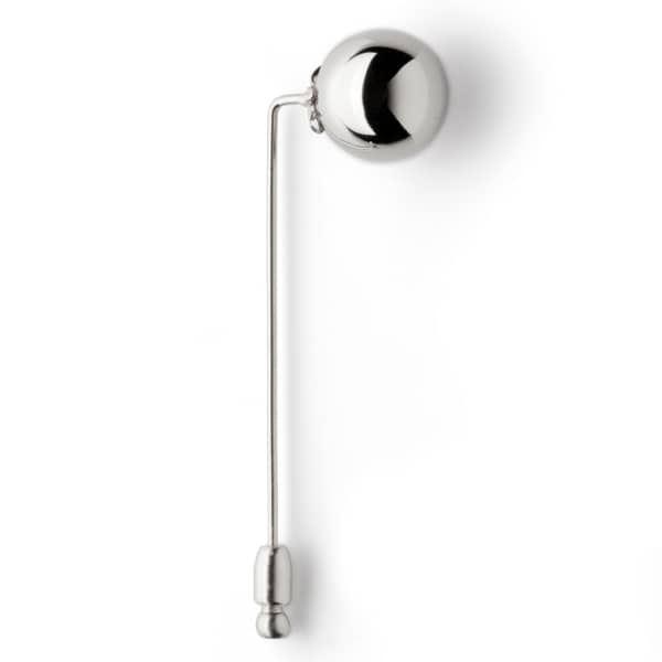 GUCCI MEN'S SILVER ORB LAPEL PIN