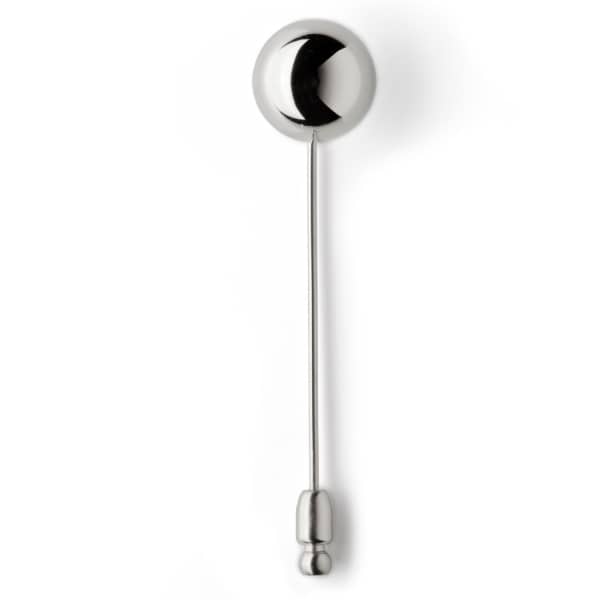 GUCCI MEN'S SILVER ORB LAPEL PIN