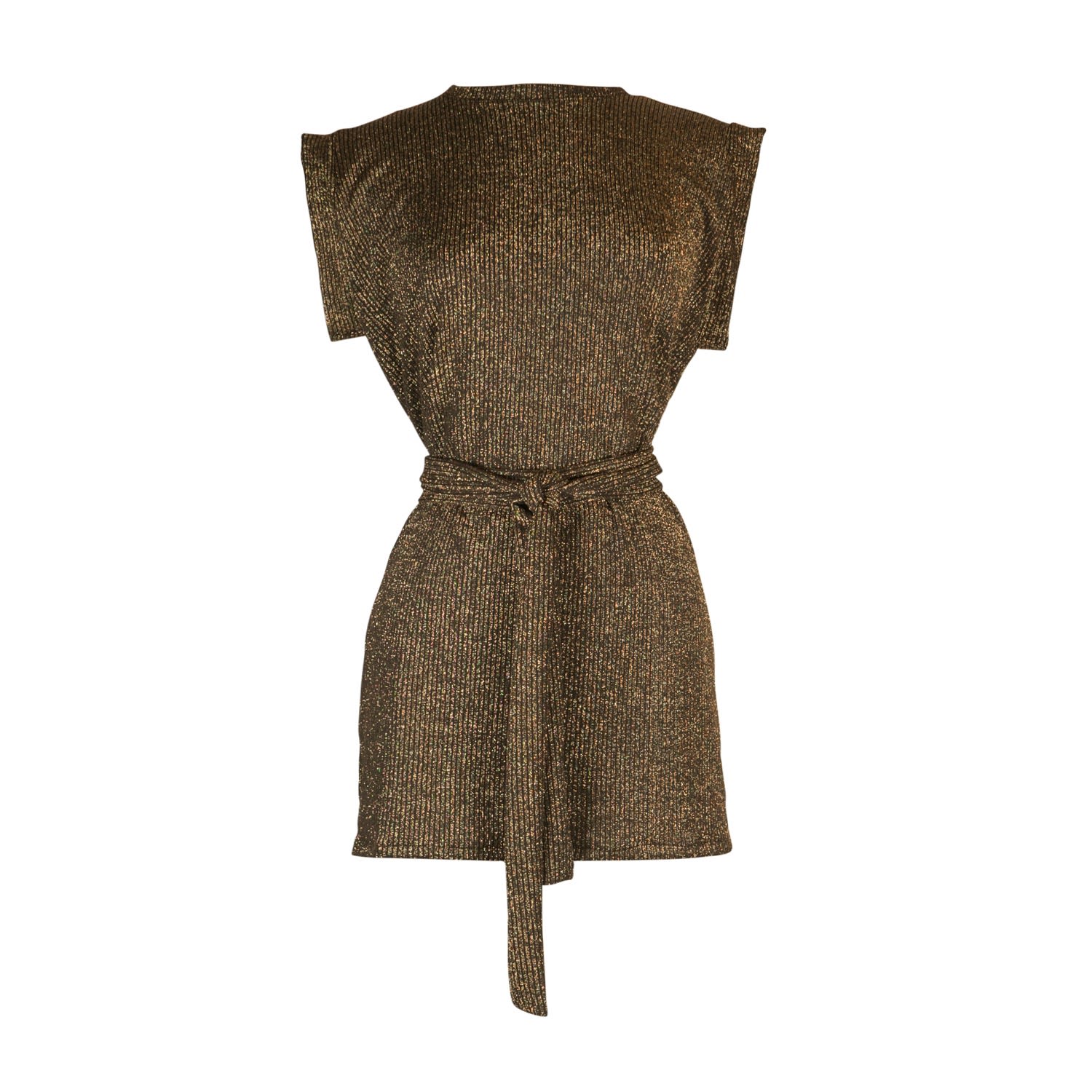 Jennafer Grace Women's Aura Gold Tunic With Tie In Gold