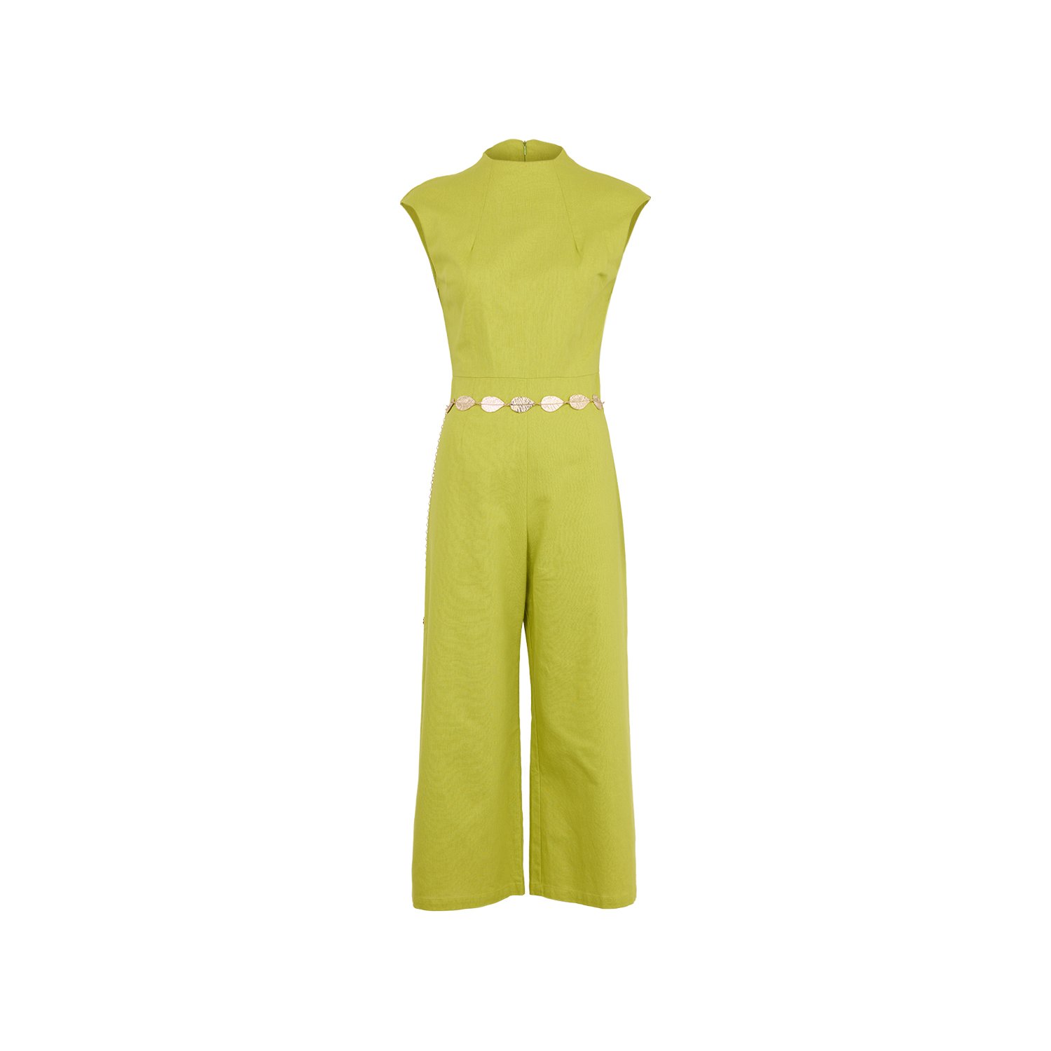 Zetaye Women's Celeste Linen Cotton Jumpsuit Green In Green