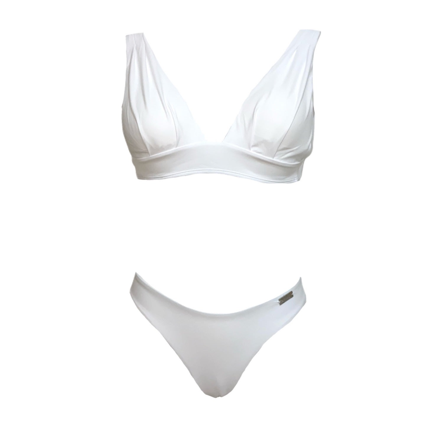 Women’s Bay White Two Piece Bikini Set Medium Season Swim
