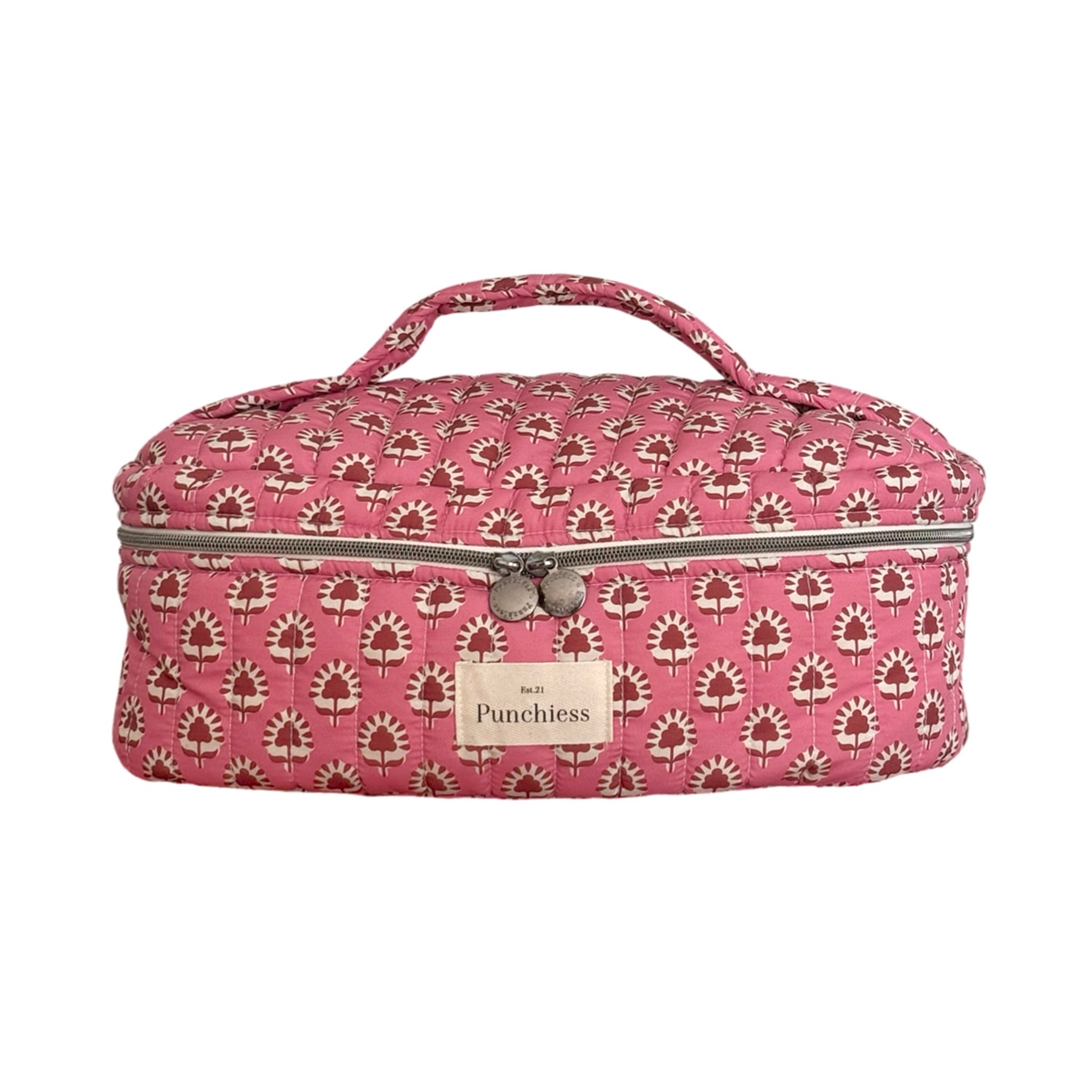 Punchiess Burgundy Ethnic Dyson Vanity Case In Red