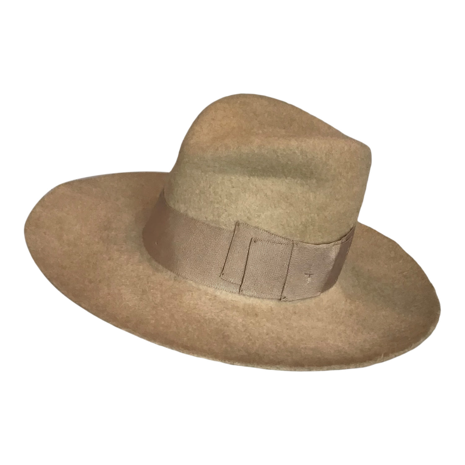 Romer Millinery Men's Neutrals Frontier Wide Brim Natural Wool Felt Fedora
