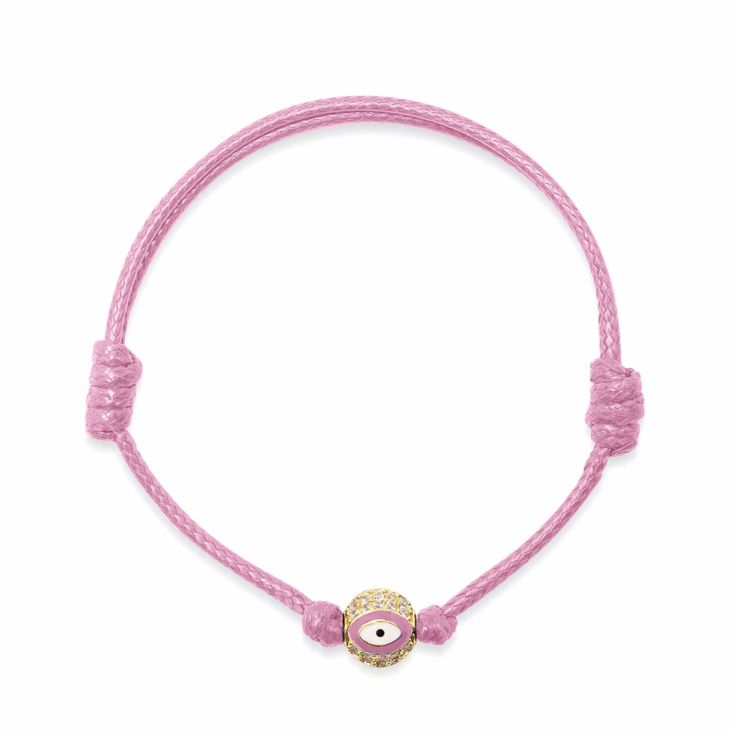 Nialaya Women's Pink Evil Eye String Bracelet In Pink