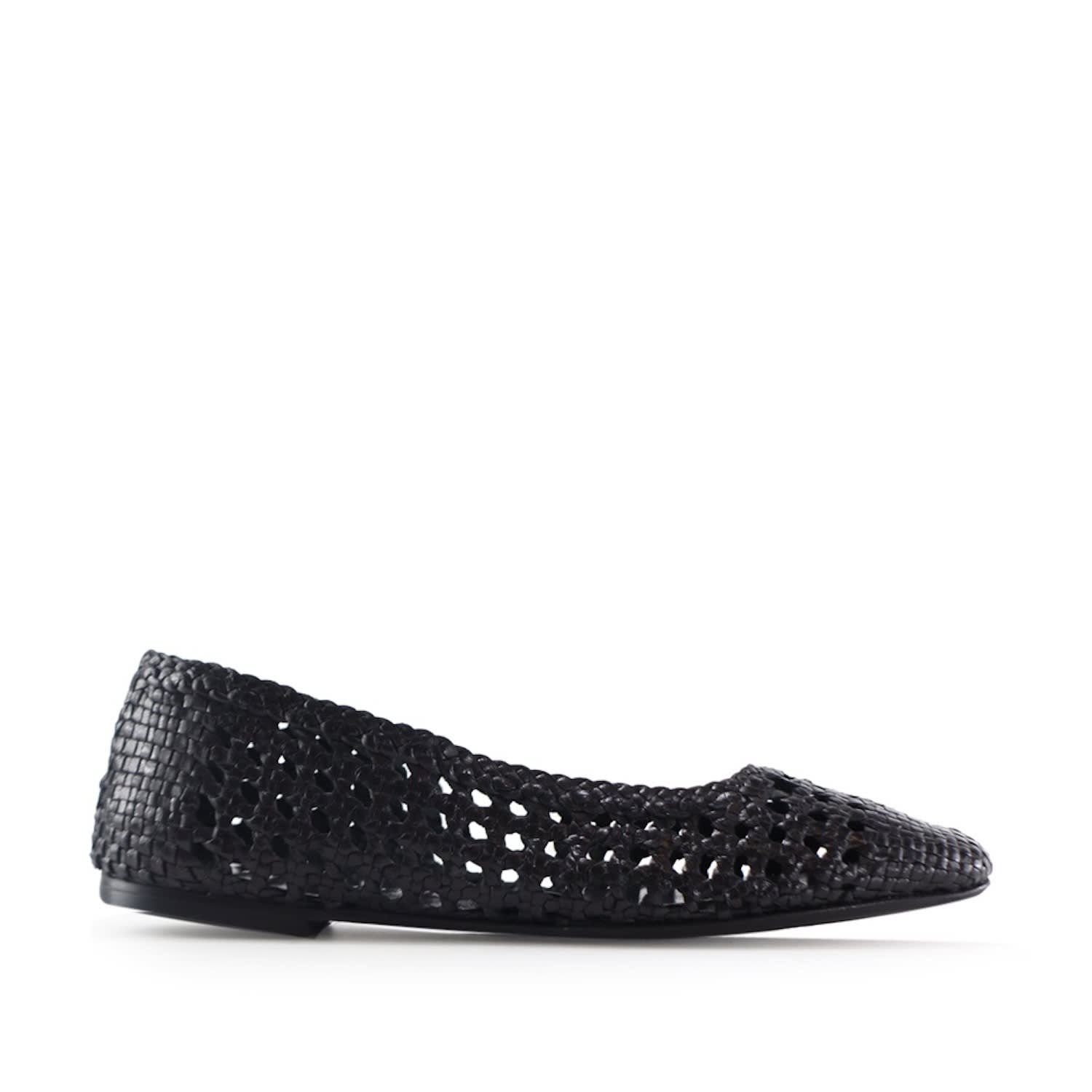 Notabene Women's Capri Ballerina, Black Leather In Black