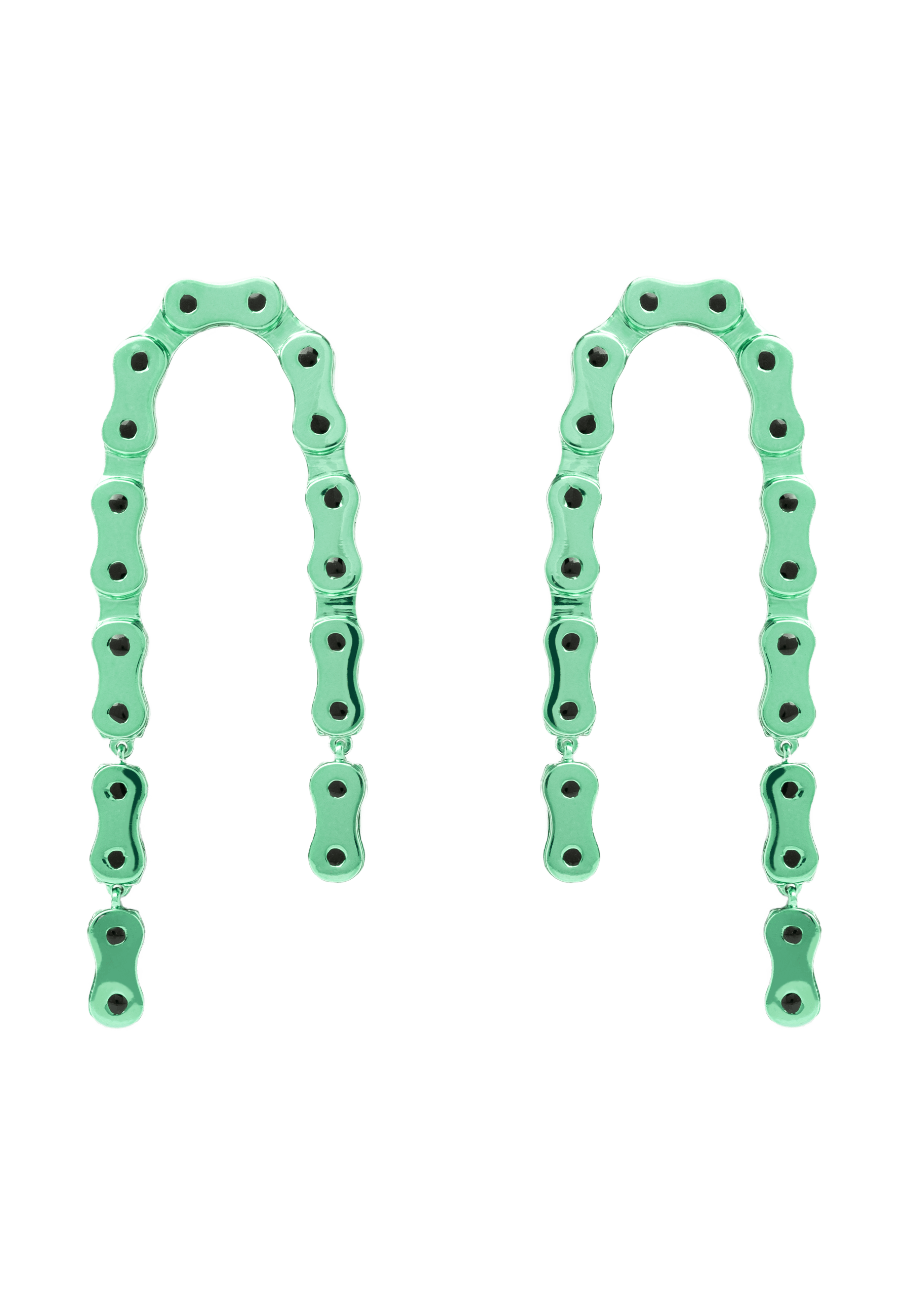 Lavani Jewels Women's Vallecas Green Chain Earrings In Green