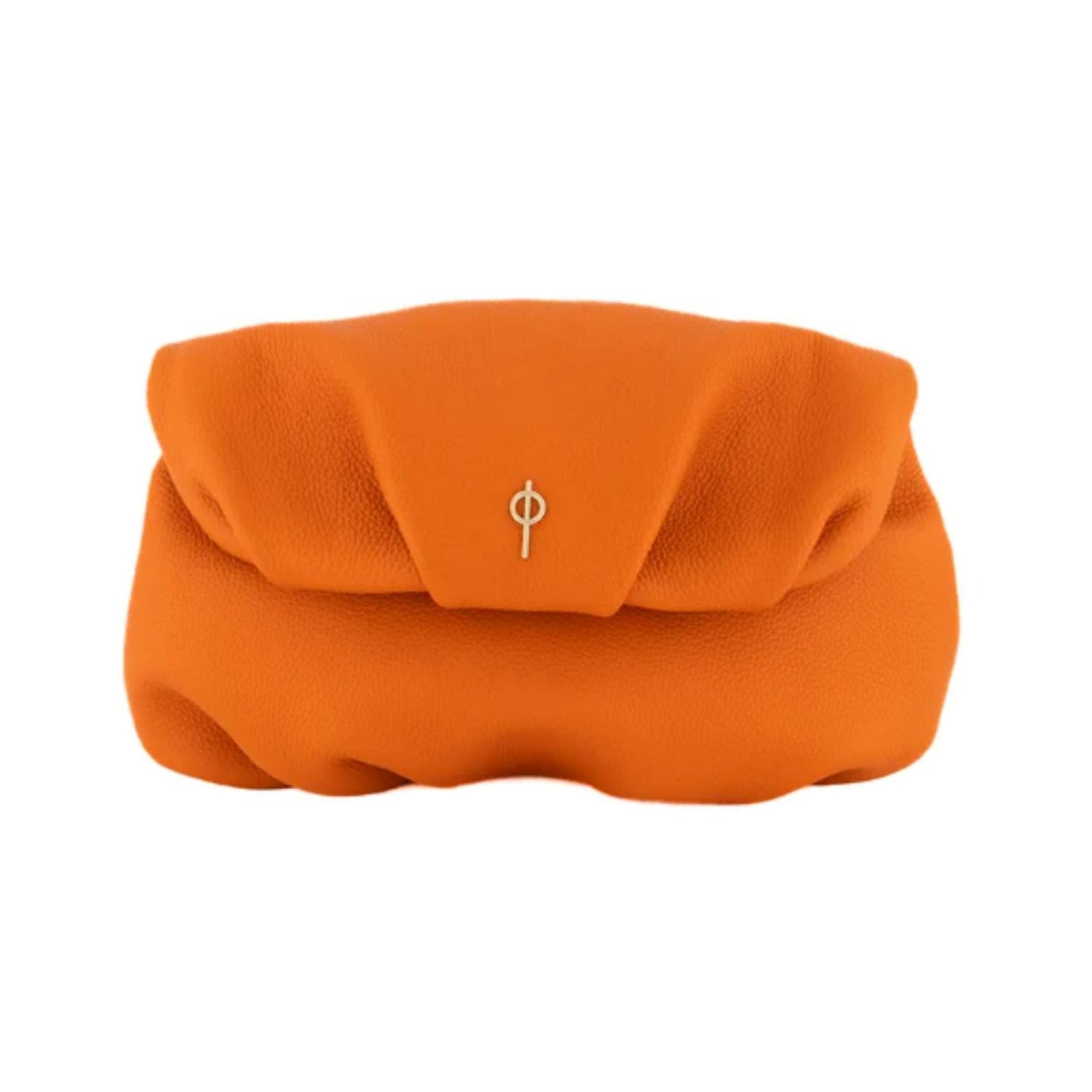 Shop Otrera Women's Yellow / Orange Leda Floater Orange / Leather Clucth In Yellow/orange