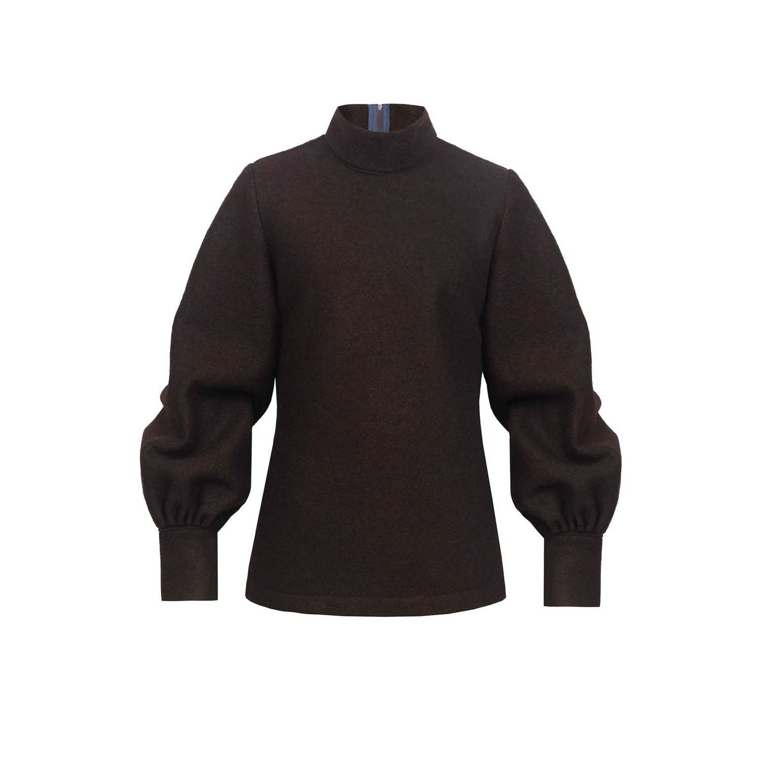 Van Brussel Women's Brown Lior Bell Sleeve Jumper In Espresso