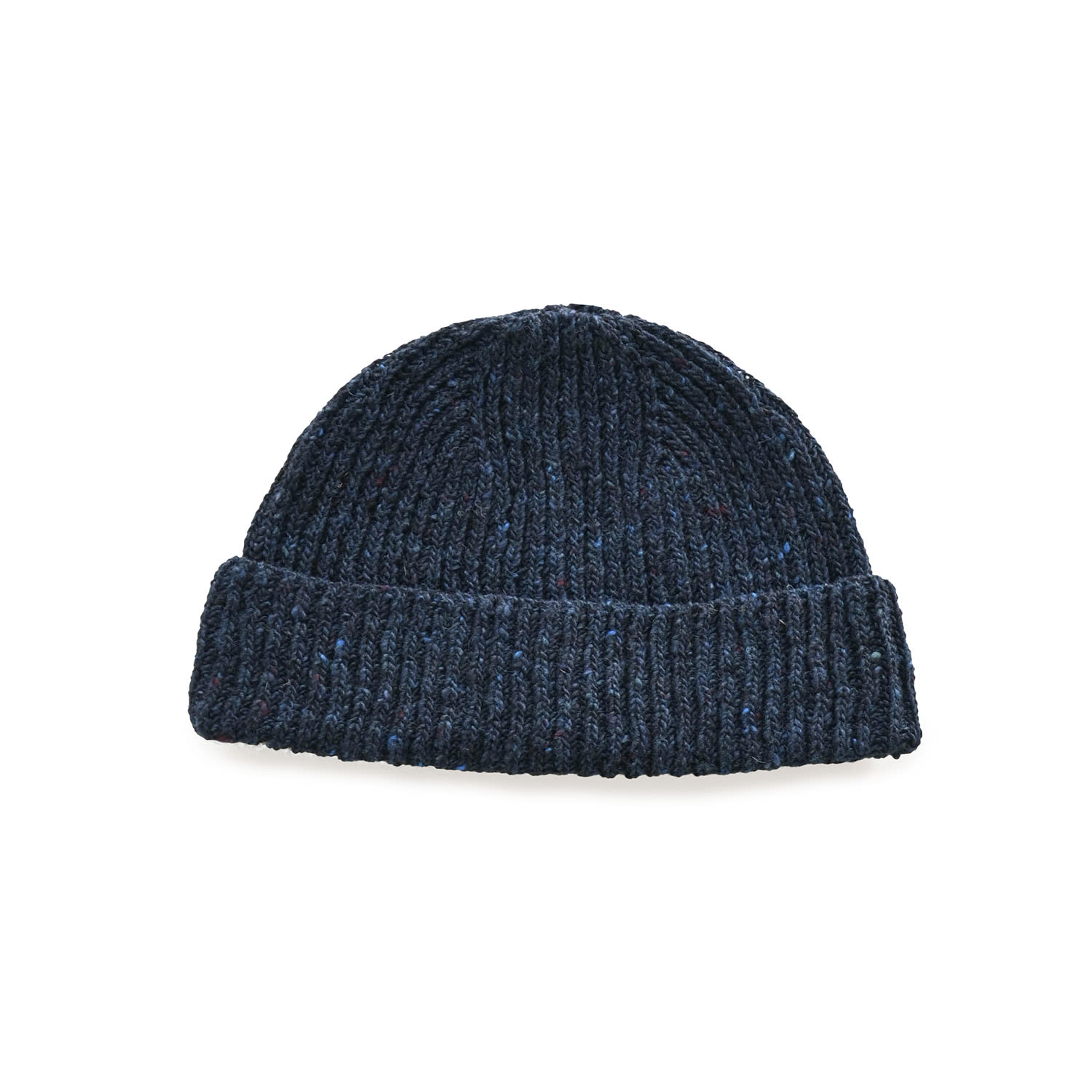 Oubas Blue Women's Donegal Merino Wool Beanie In Ink In Blue