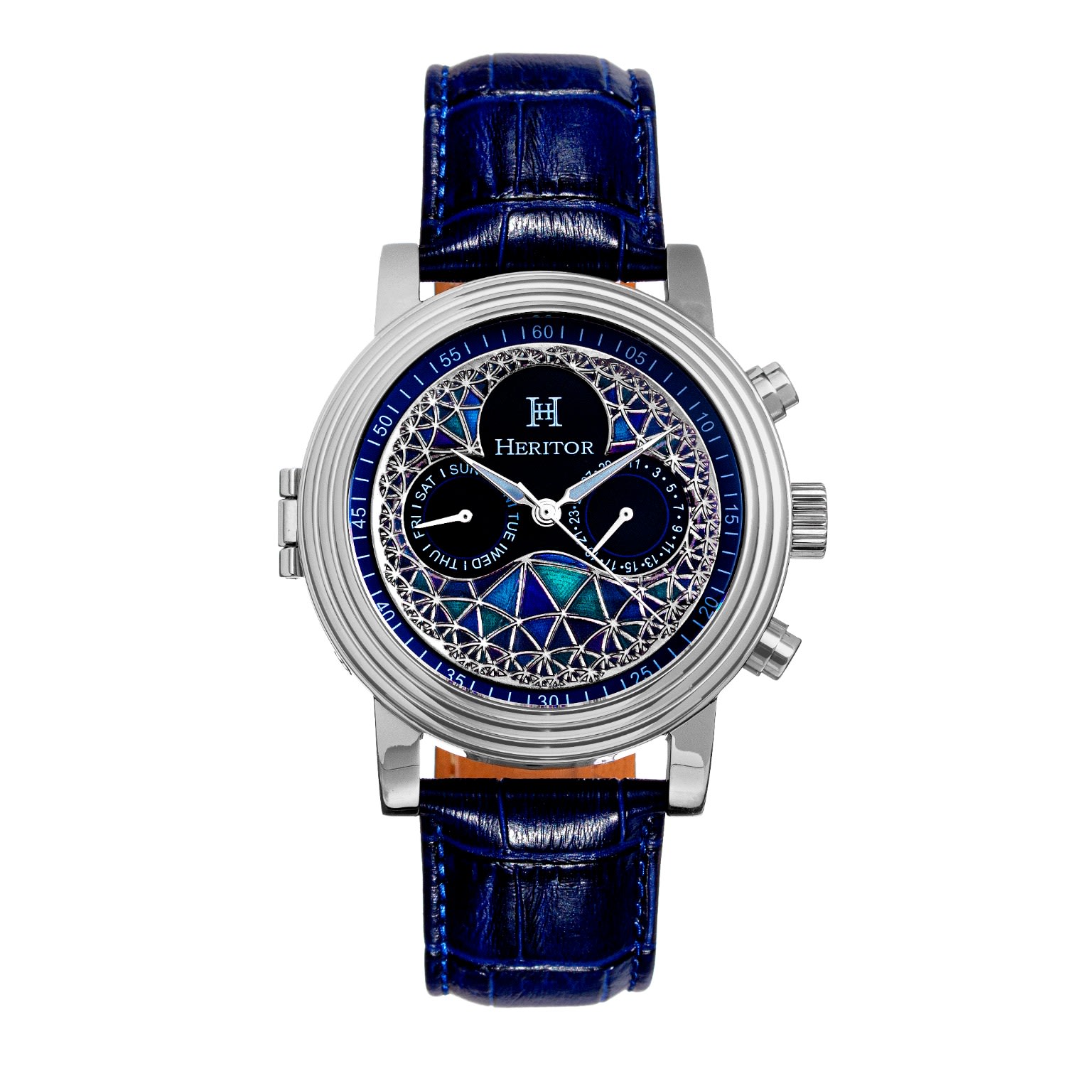 Heritor Automatic Men's Legacy Watch In Silver/blue