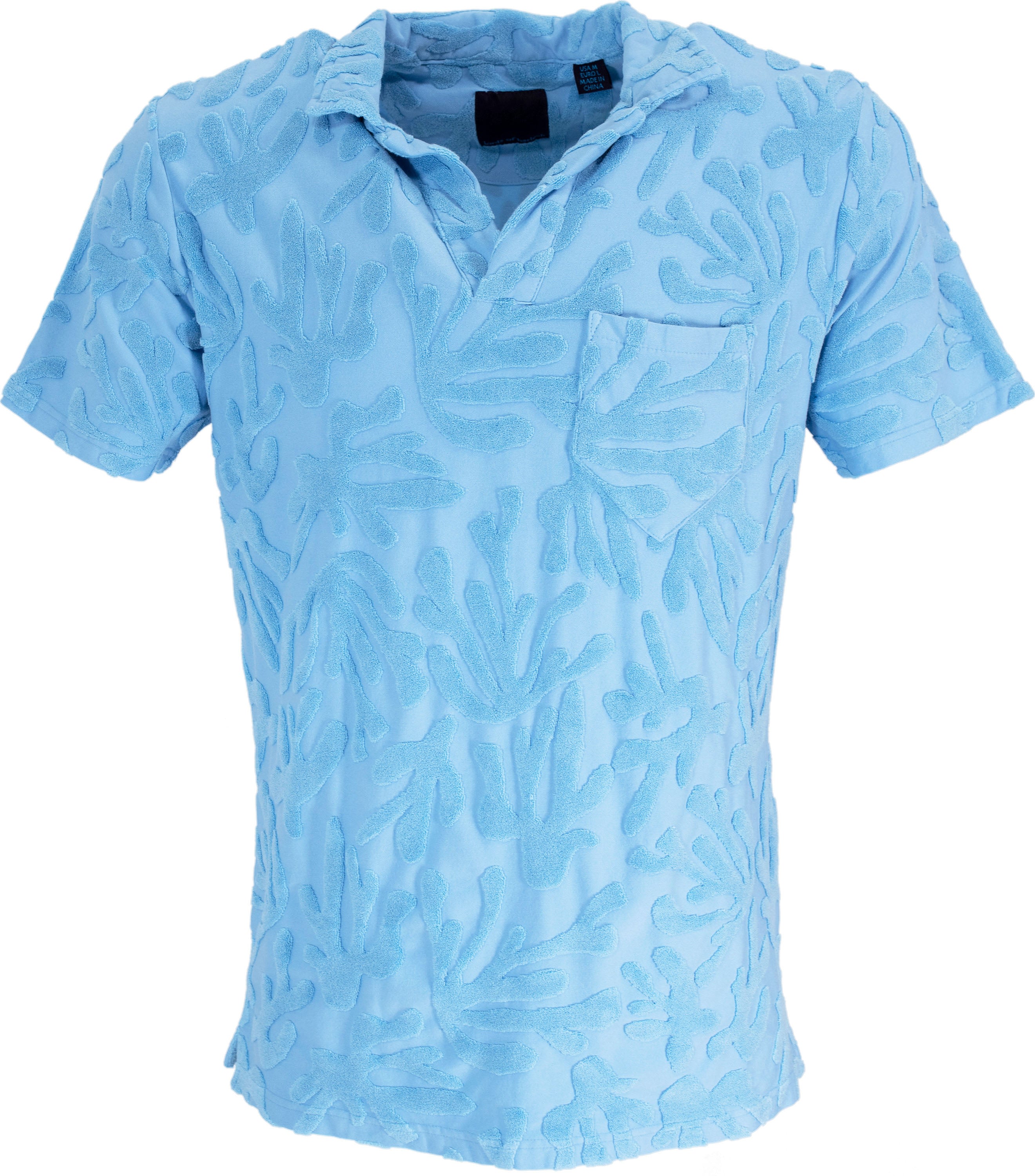 Men’s Blue Johnny Coral Towel Polo Shirt - Sky Large Lords of Harlech