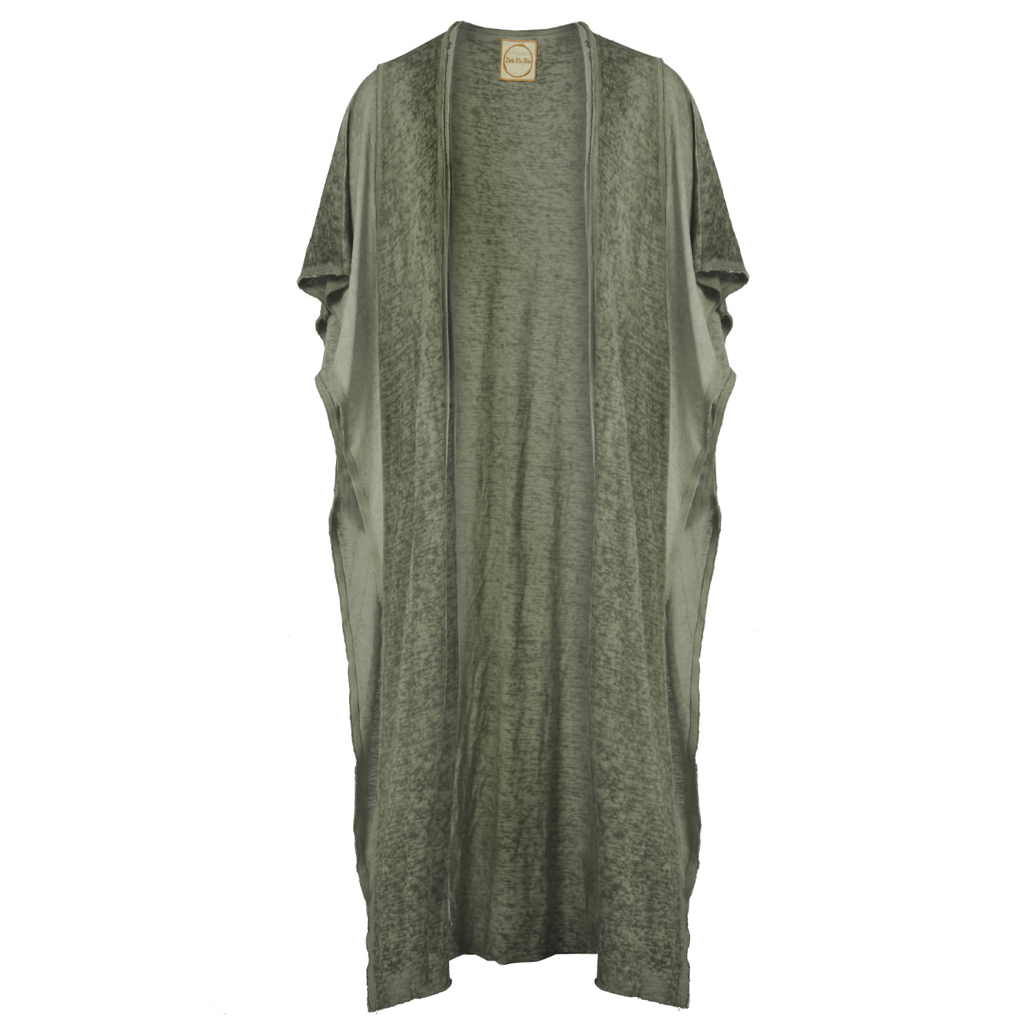 Zhenabia Women's Sahmeran Kimono Khaki Green - Boho Unisex Kimono In Green