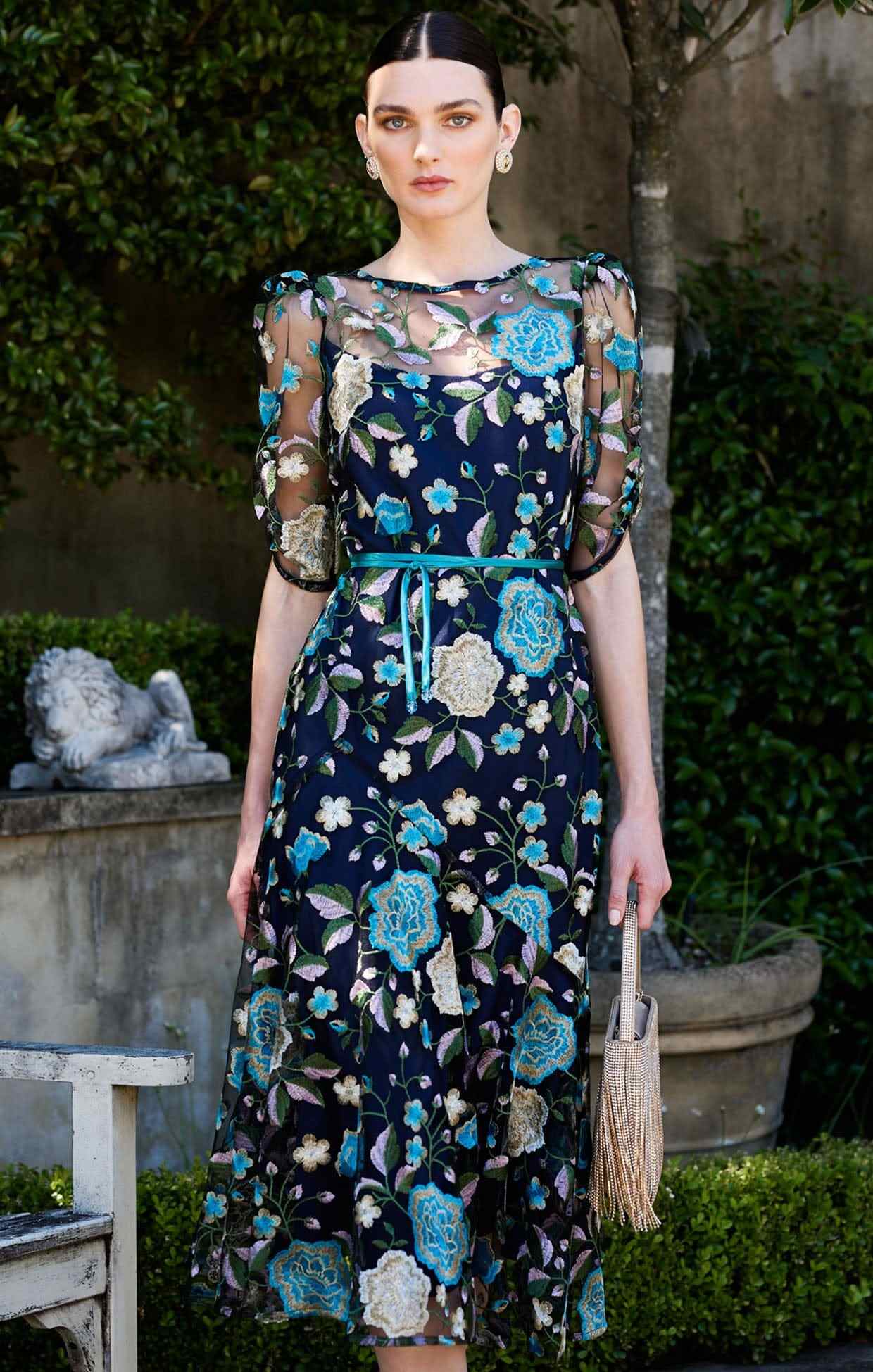 aqua navy blue dress Deep Aqua Dress