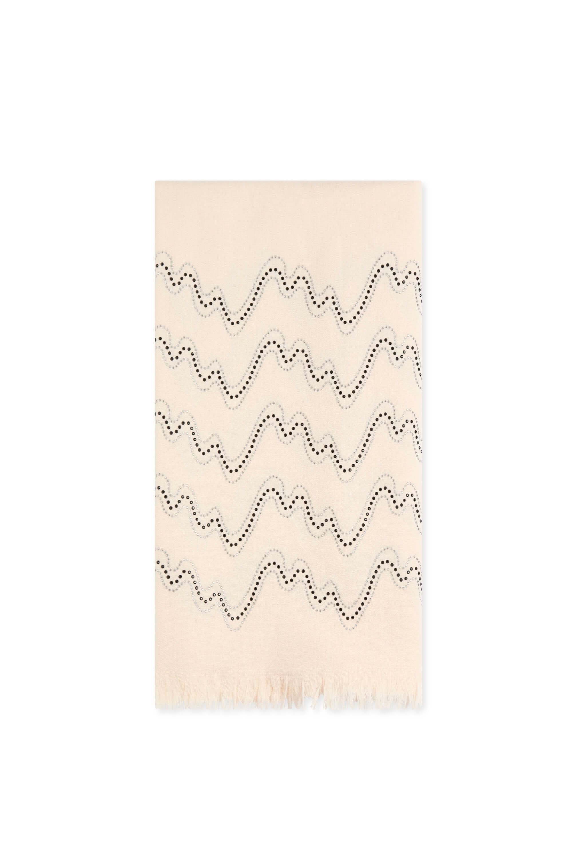 James Lakeland Women's Neutrals Crystal Wave Cream Scarf In White