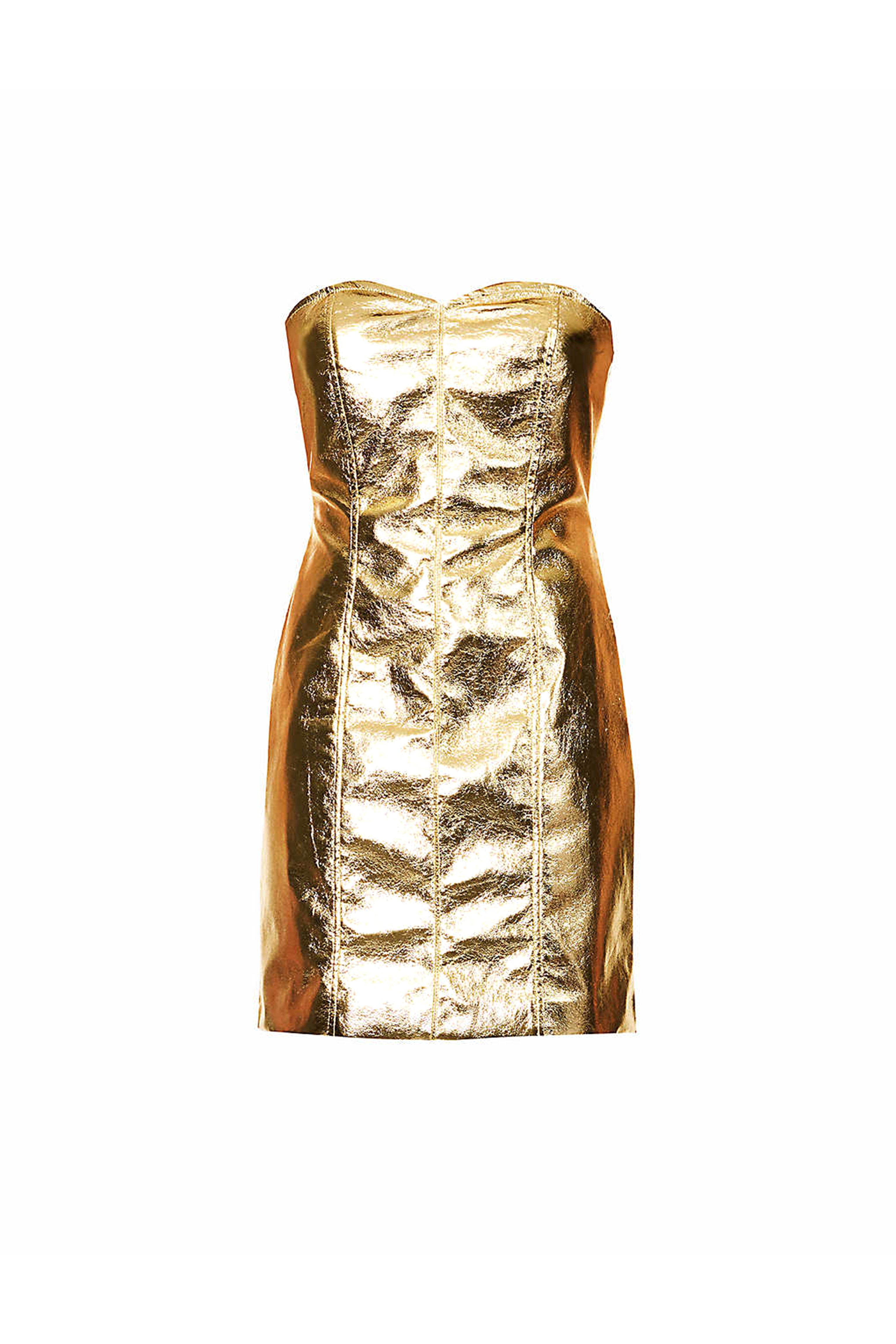 Amy Lynn Women's Johanna Gold Metallic Bandeau Dress
