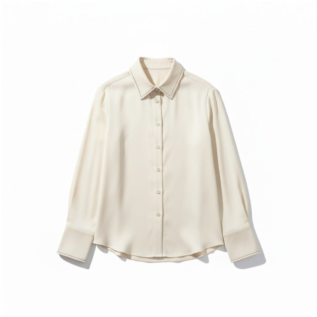 Women's White Cambridge Top | Extra Small | Luum