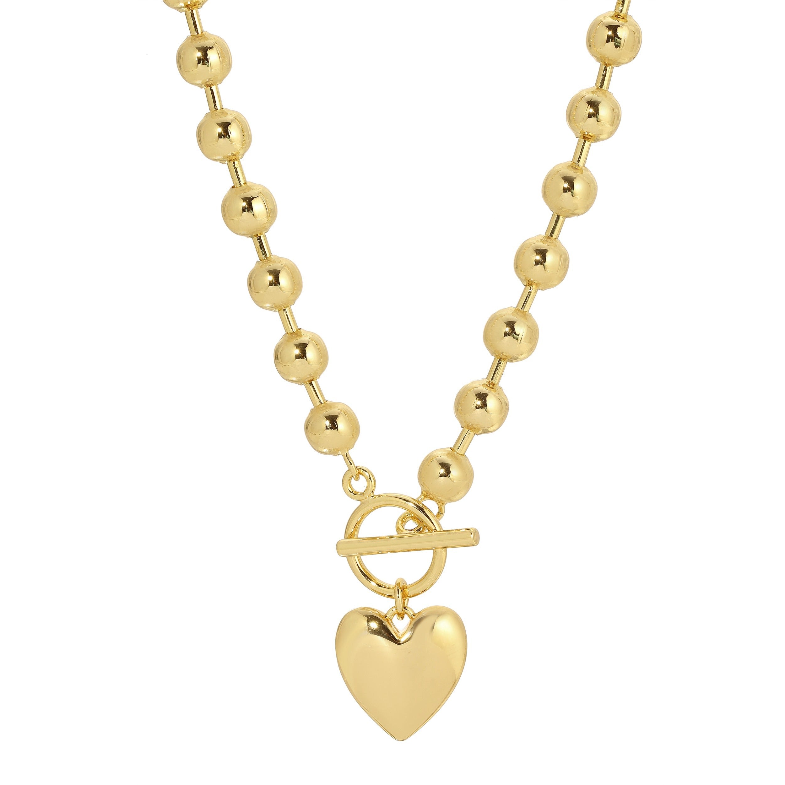 Leeada Jewelry Women's Leeada X Officially Quigley Capsule Collection - Le Bébé Heart Toggle Necklace - Gold In Gold