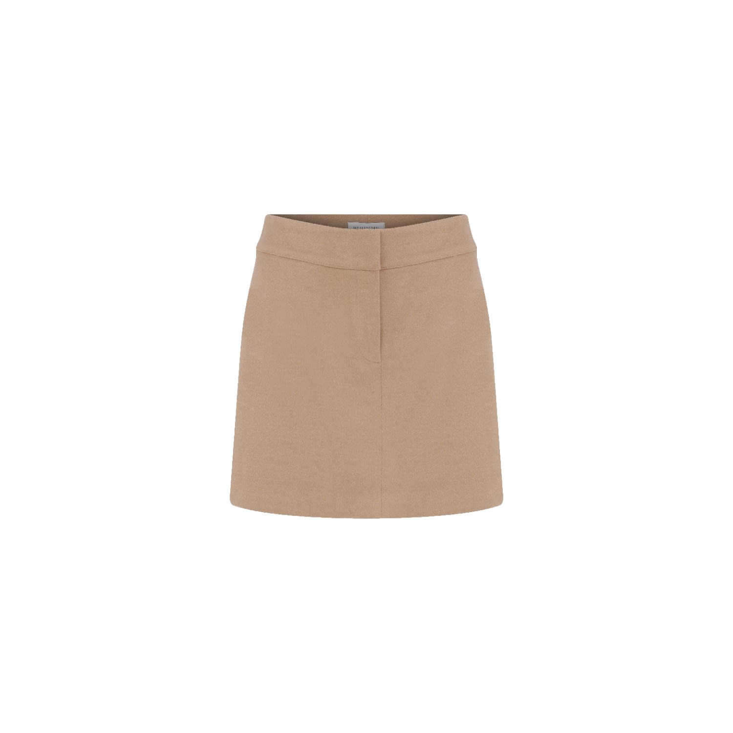 Nazli Ceren Marde Wool Mini Skirt In Beige In Beige