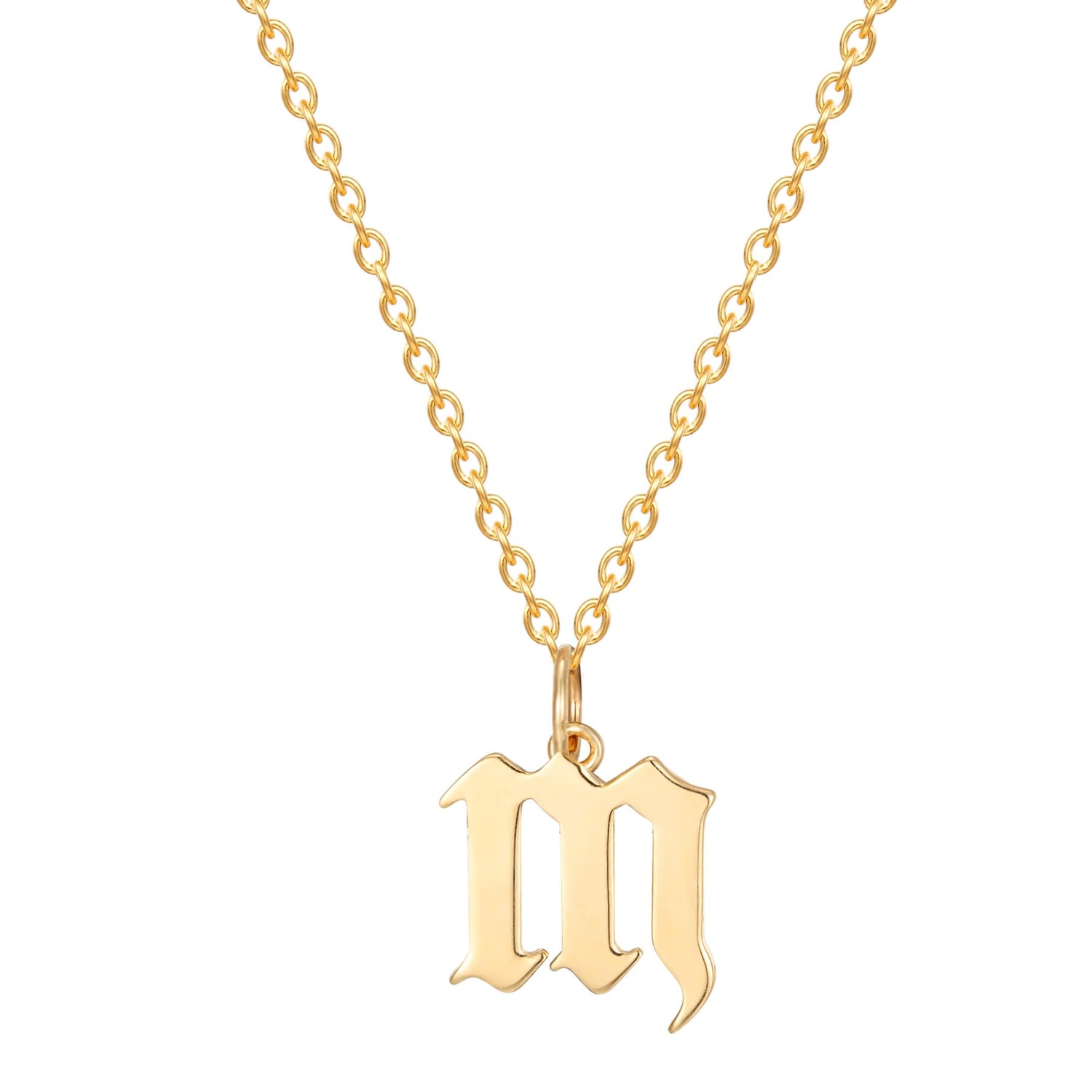 Women’s 9Ct Gold Alphabet Letter Charm Necklace Seol + Gold