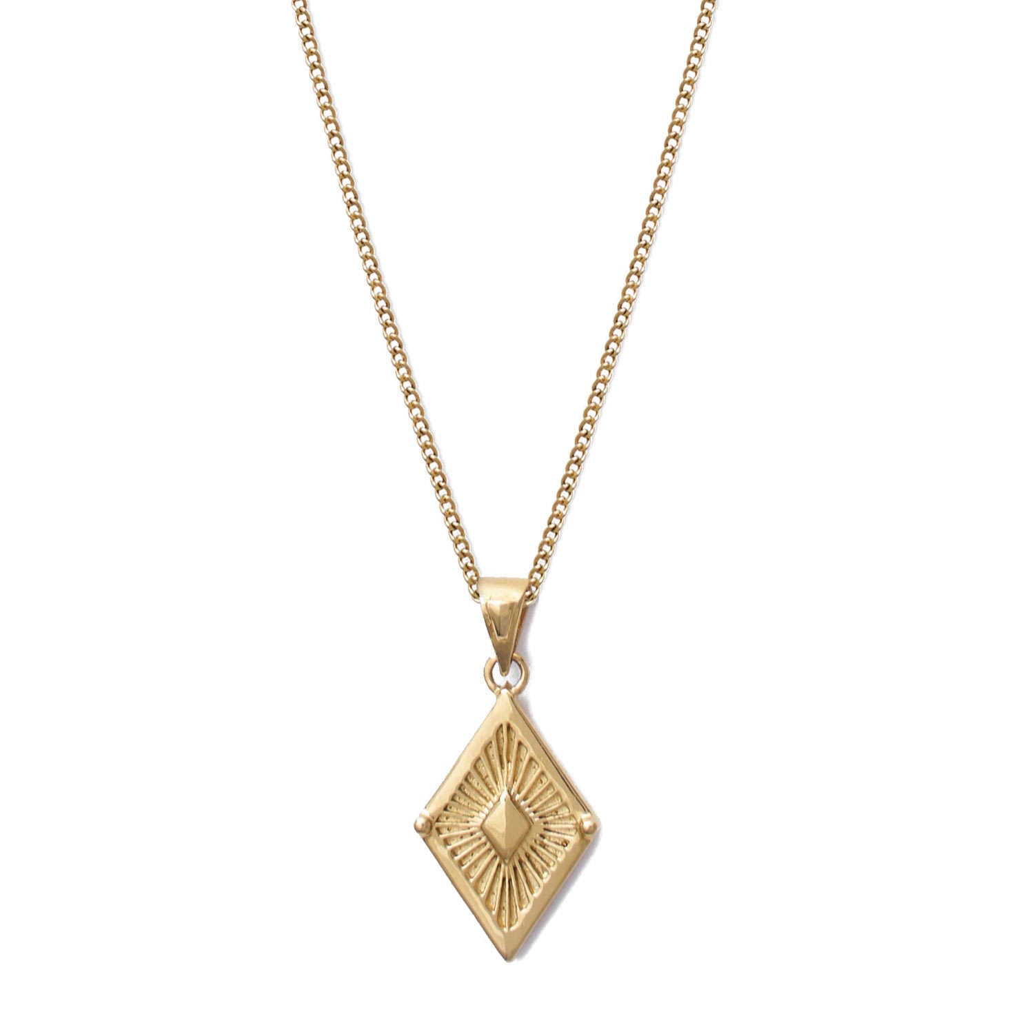 Women’s Gold Filled Lacia Embossed Pendant Necklace Buvy Jewellery