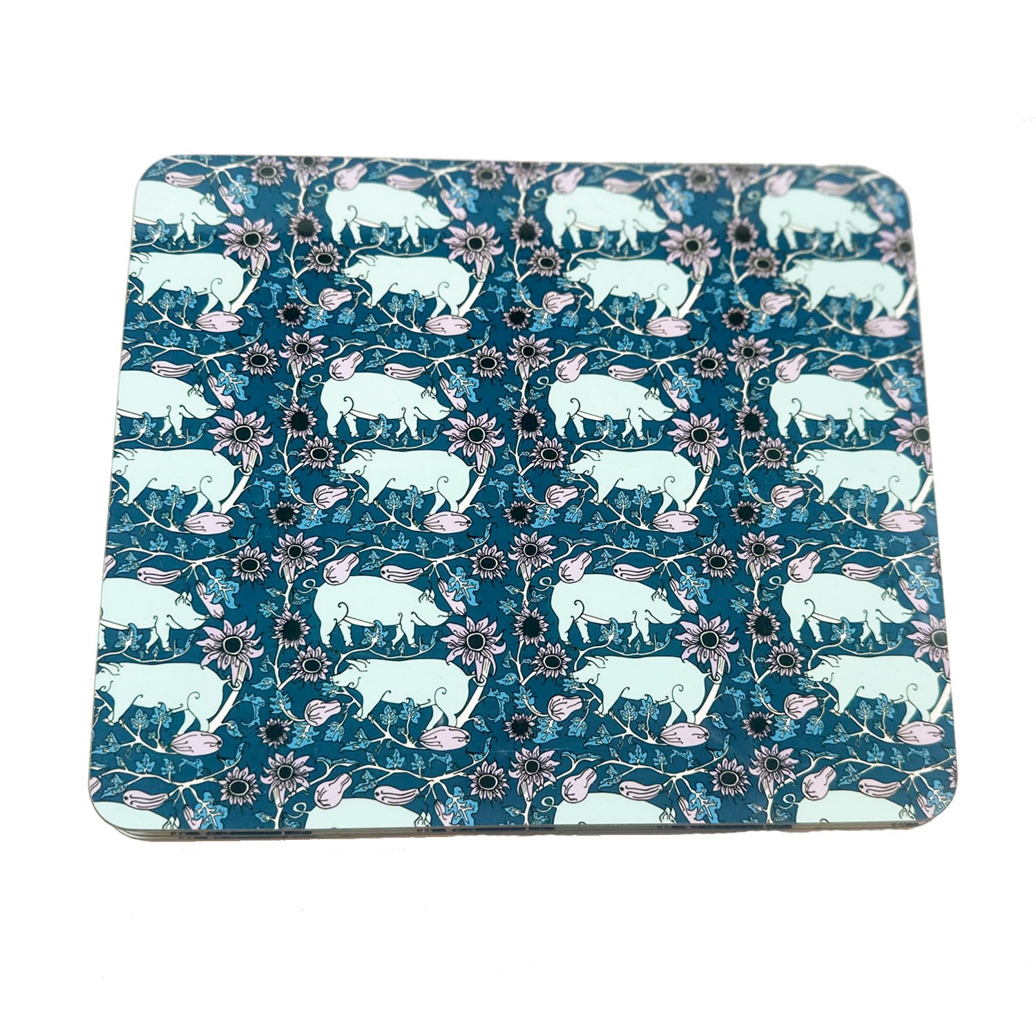 Laura B Interiors The Blue Country Pig Set Of Four Placemats In Blue