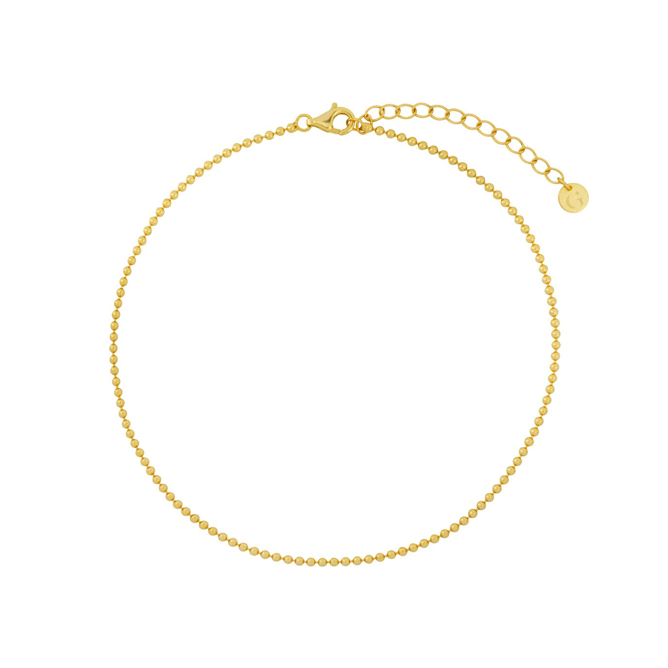 Gold Trip Women's Beaded Chain Anklet In Gold In Gold