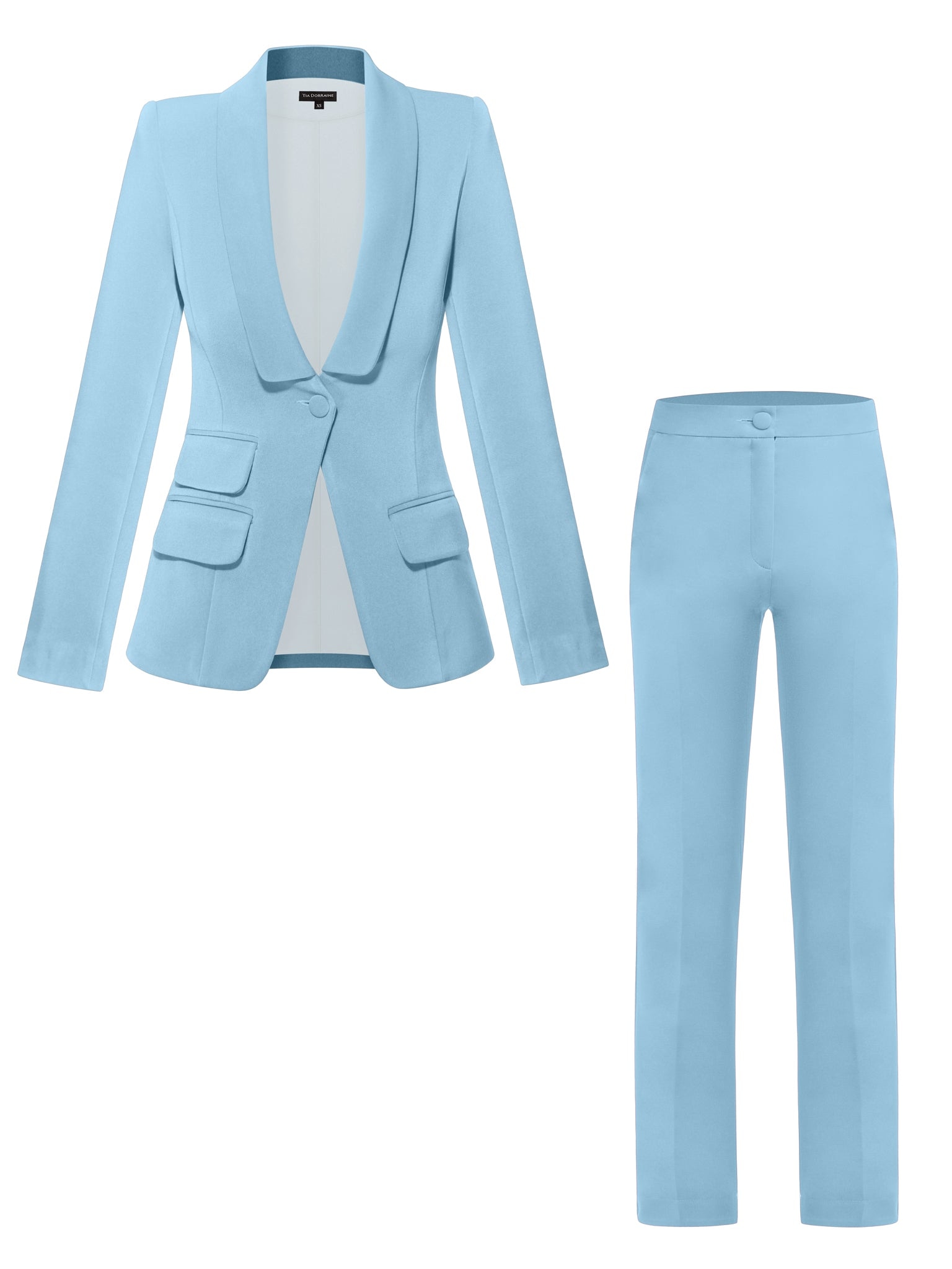 Vision Tailored Blazer & Trousers Suit - Light Blue | Extra Large | Tia Dorraine
