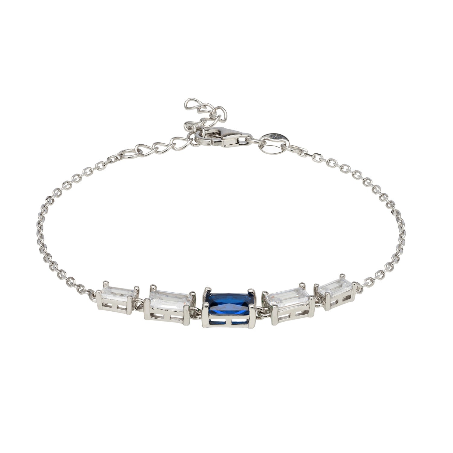 Women’s Silver / Blue / White Clara Gemstone Bracelets Silver Sapphire Latelita