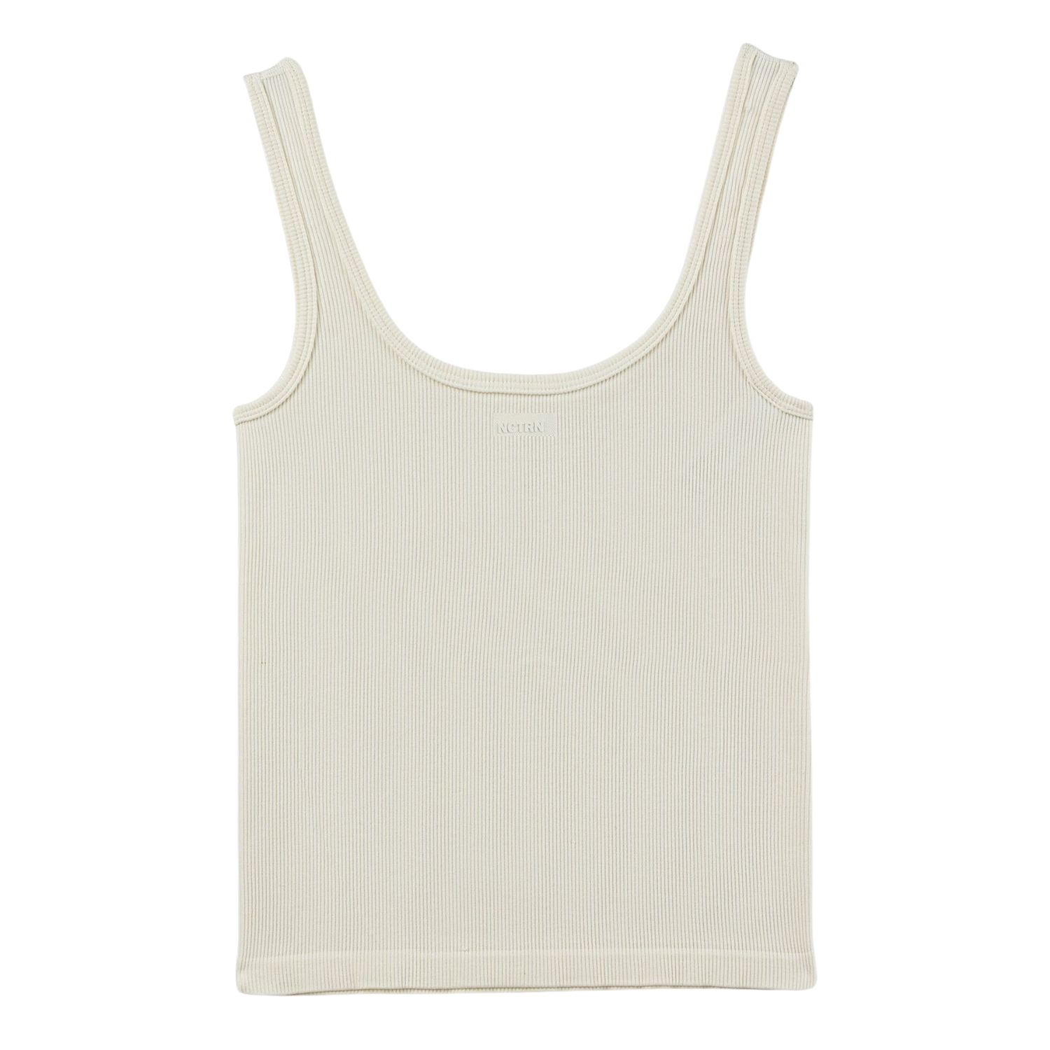 Nocturne Women's Neutrals Ecru Printed Sleeveless Crop Top In Neutral