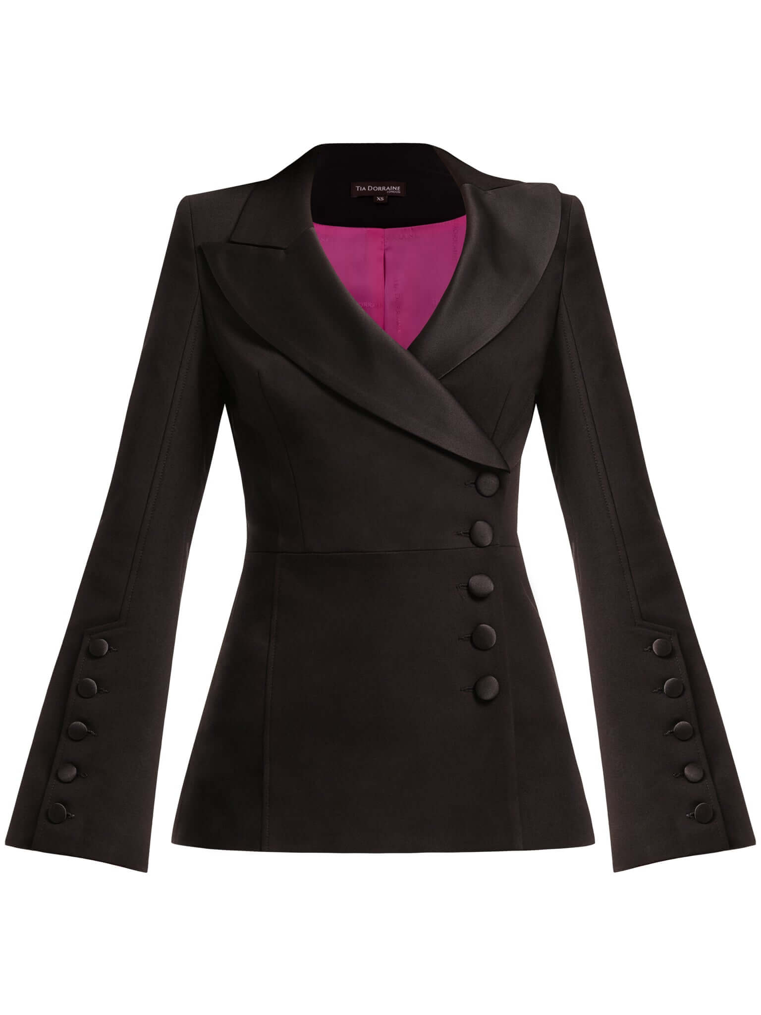 Tia Dorraine Women's Chic Impressions Asymmetric Tailored Blazer - Black