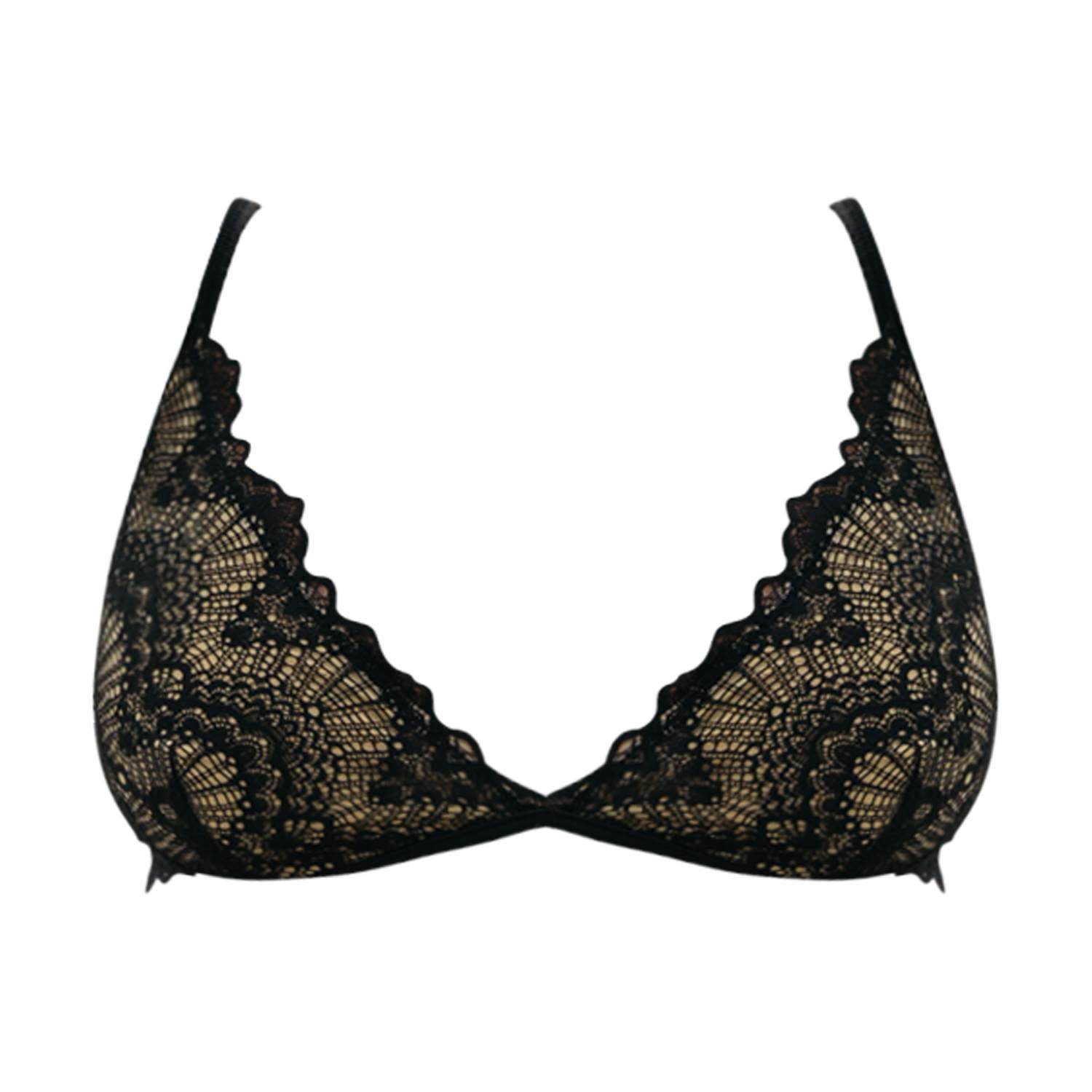 Ivy Swimwear Women's Savanna In Black Lace Bikini Top