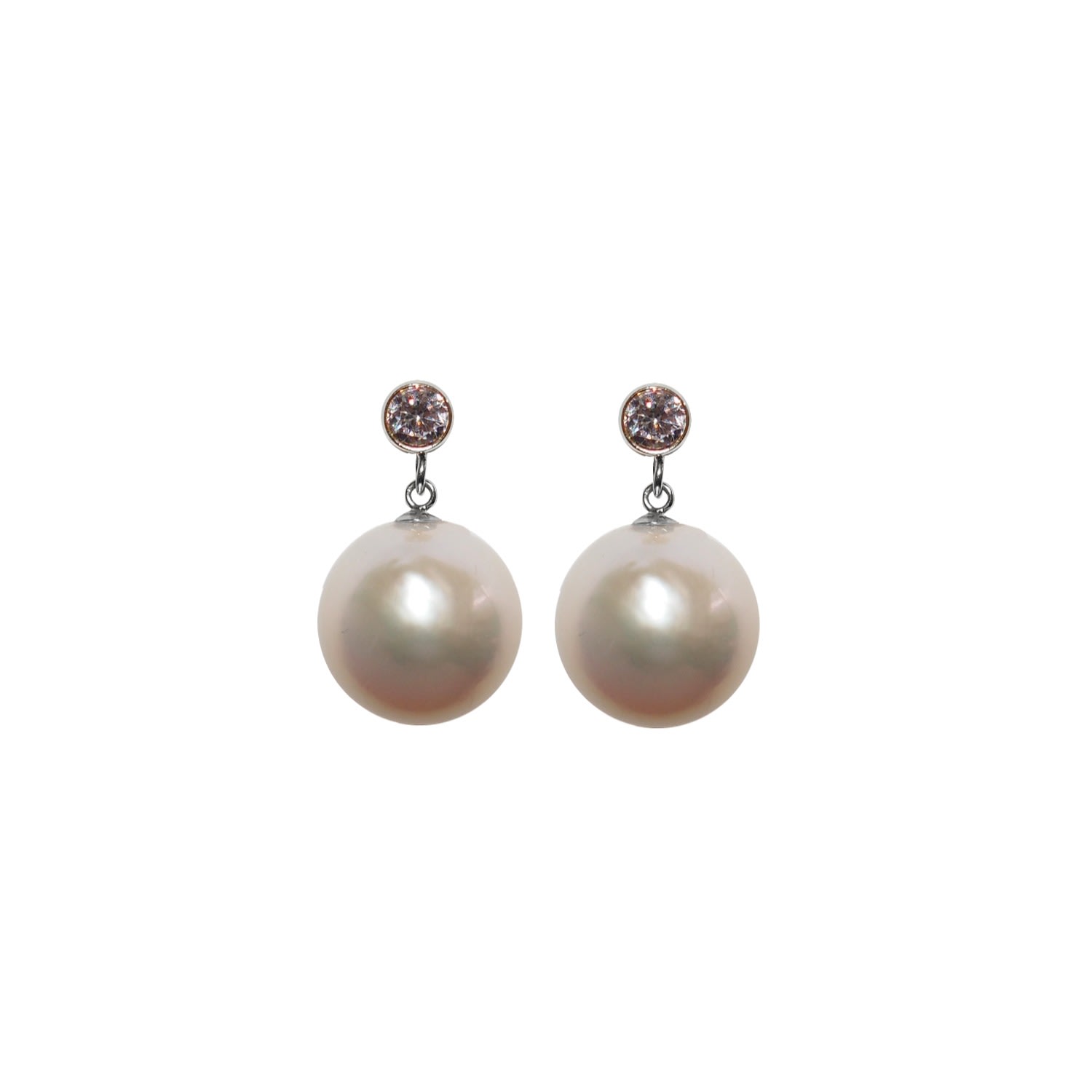 Women’s White / Silver Lumen Pearl Earrings - Silver Ora Pearls