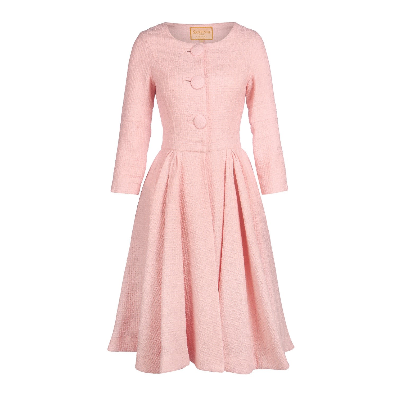 Pink / Purple ’Lady’ Italian Wool Swing Dress Coat In Rosa Small Santinni