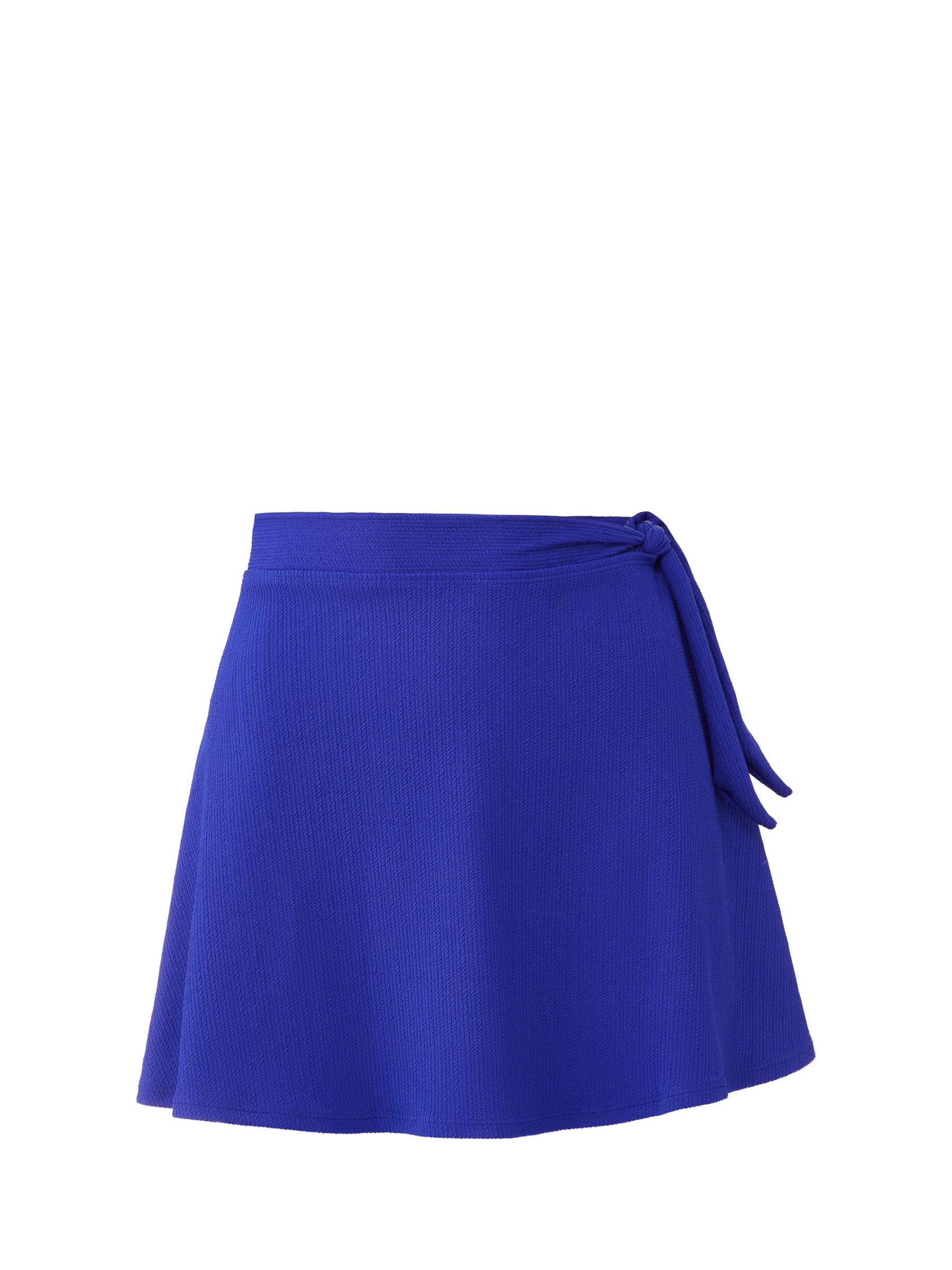 Change Of Scenery Women's Blue Amy Side Tie Swim Skirt In Iris Texture In Blue
