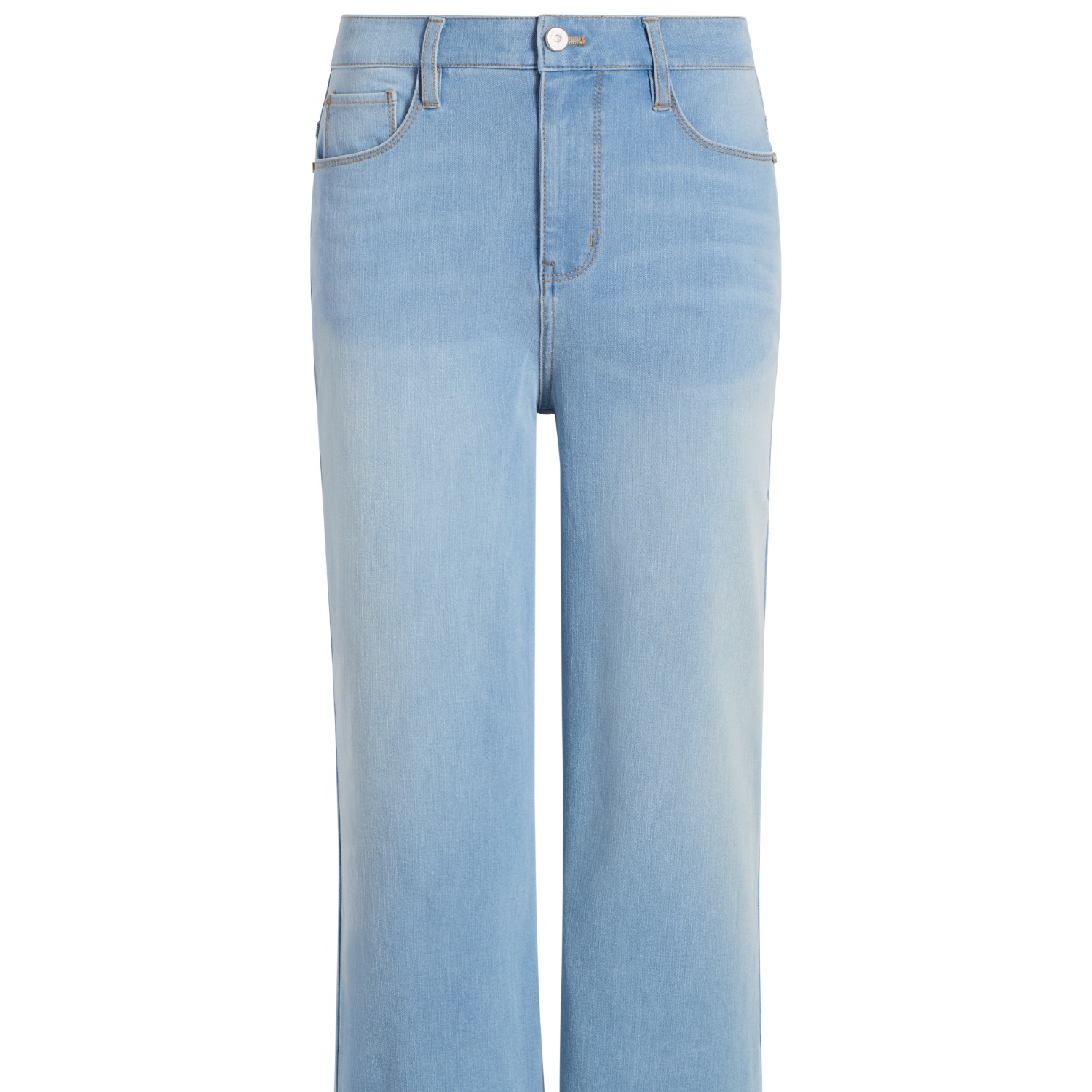 Commando Blue High-rise Cropped Wide Leg In Washed Indigo In Blue