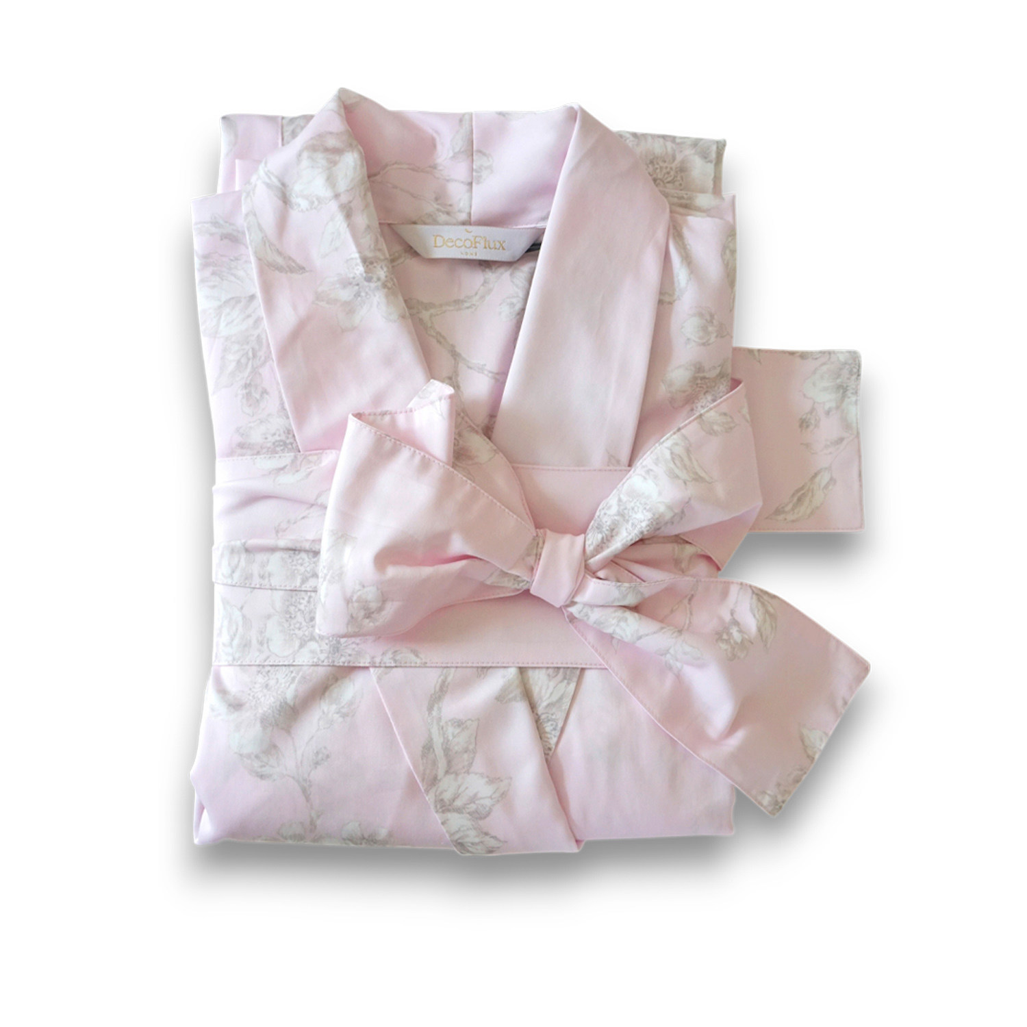 Decoflux Home Women's Classic Sateen Bathrobe Eden Primrose Pink In Pink