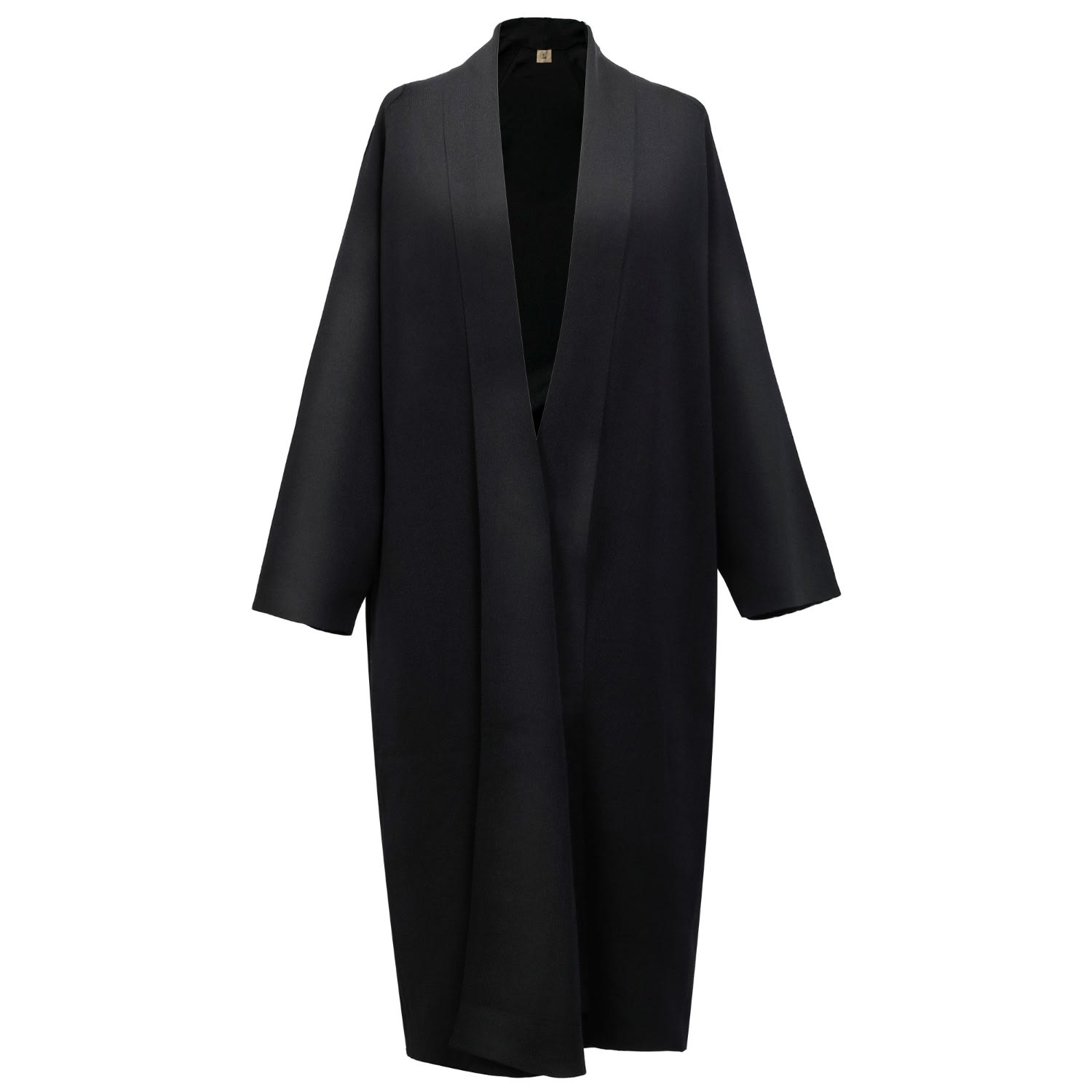 Smart And Joy Women's Black Long Kimono Style Cardigan In Black