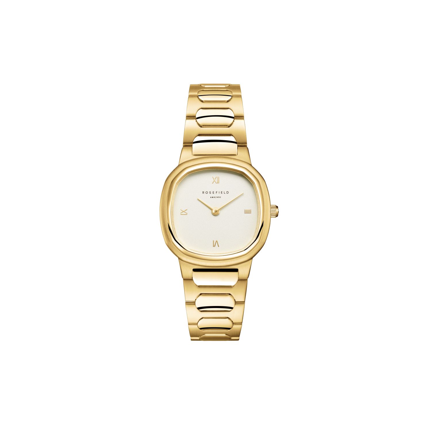 Rosefield Gaia Ladies Gold Watch With Cream Matte Dial