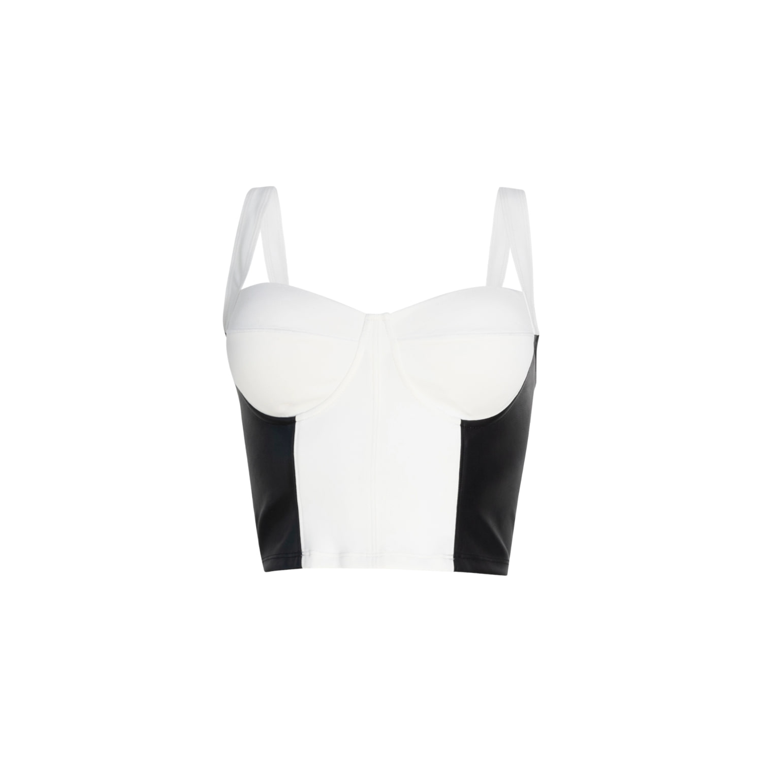 Circular Path Women's White / Black Moto Tank - White-black In Multi