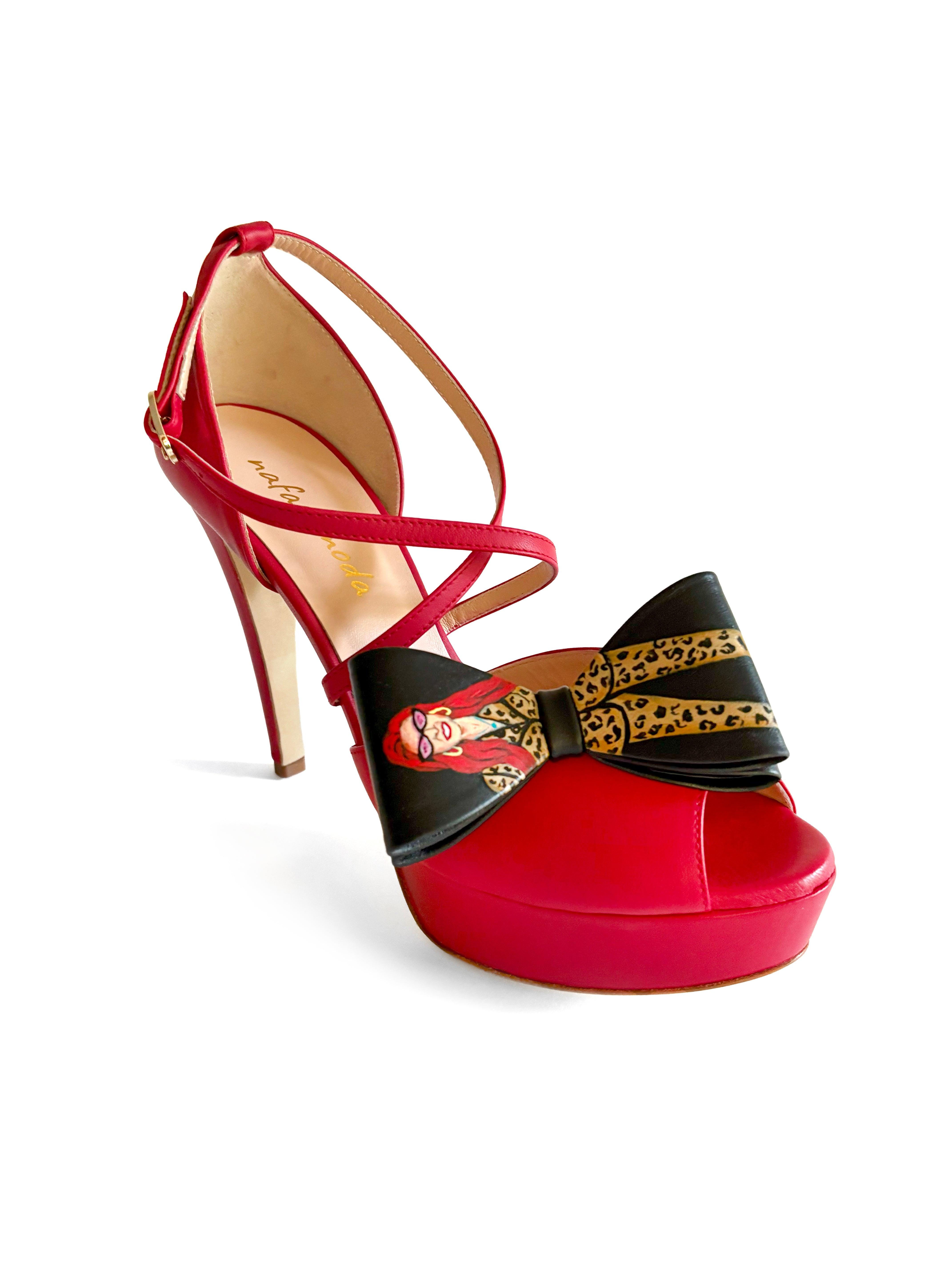 Nafari Moda Women's Black Patricia Field Bow In Black