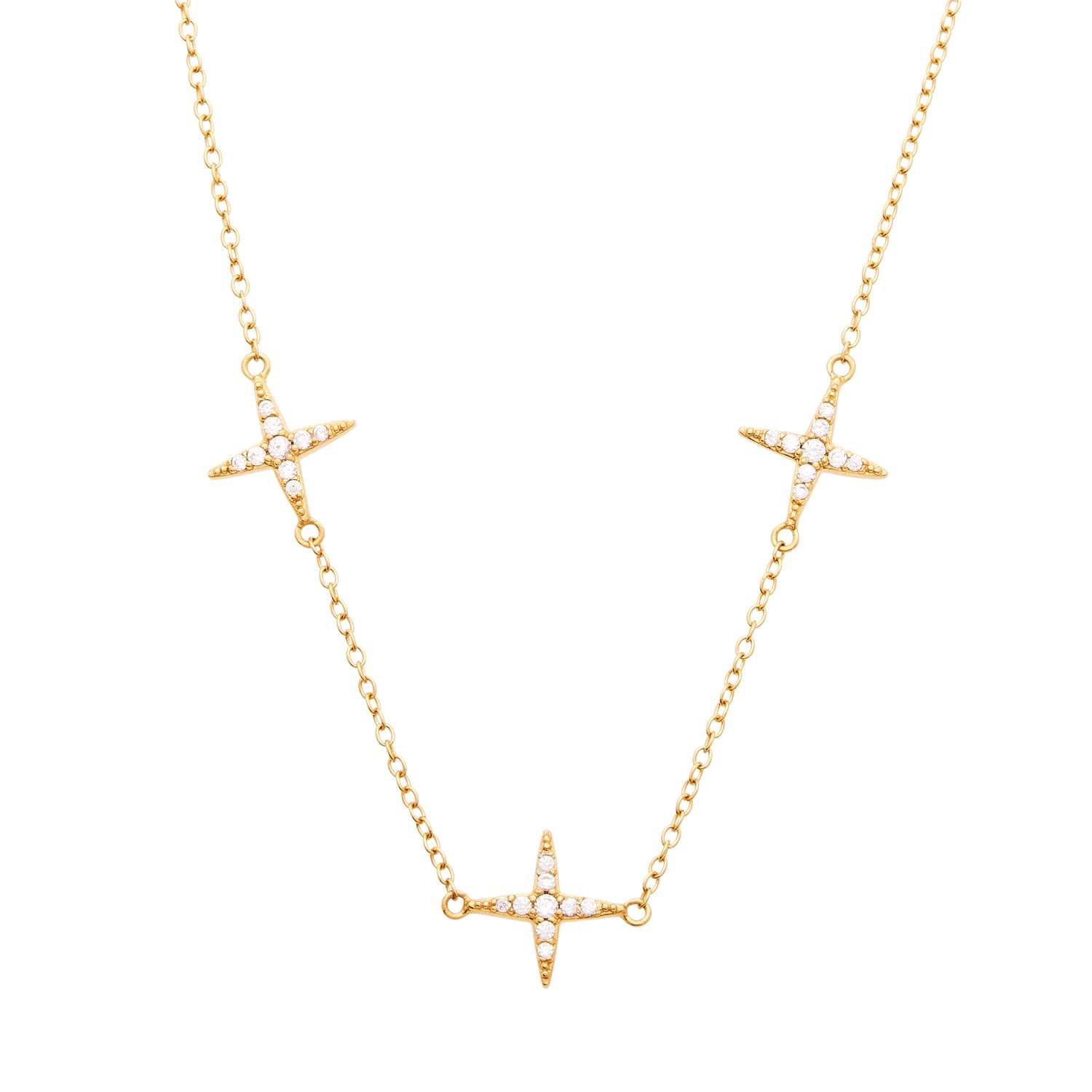 Women’s North Star Choker Necklace Gold Cartilage Cartel