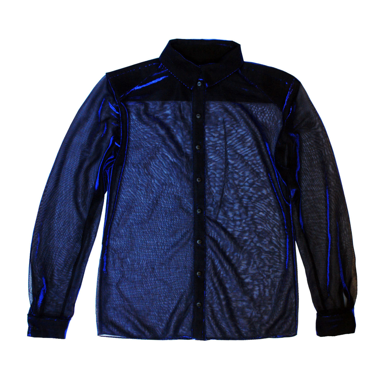 Tramp In Disguise Men's Blue Unisex Denab Shirt In Blue