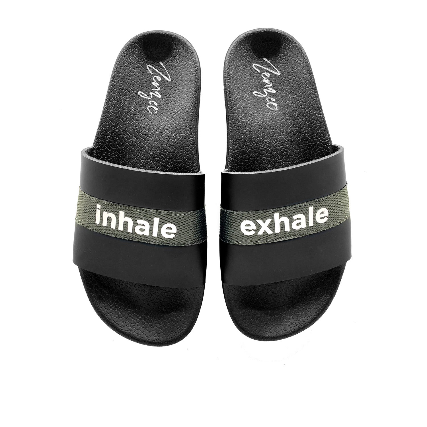 Women’s White / Black Inhale Exhale Slide Sandals 6 Uk Zenzee