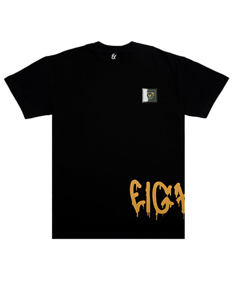 Eight X Men's Bear Tag Graphic T-shirt - Black In Black