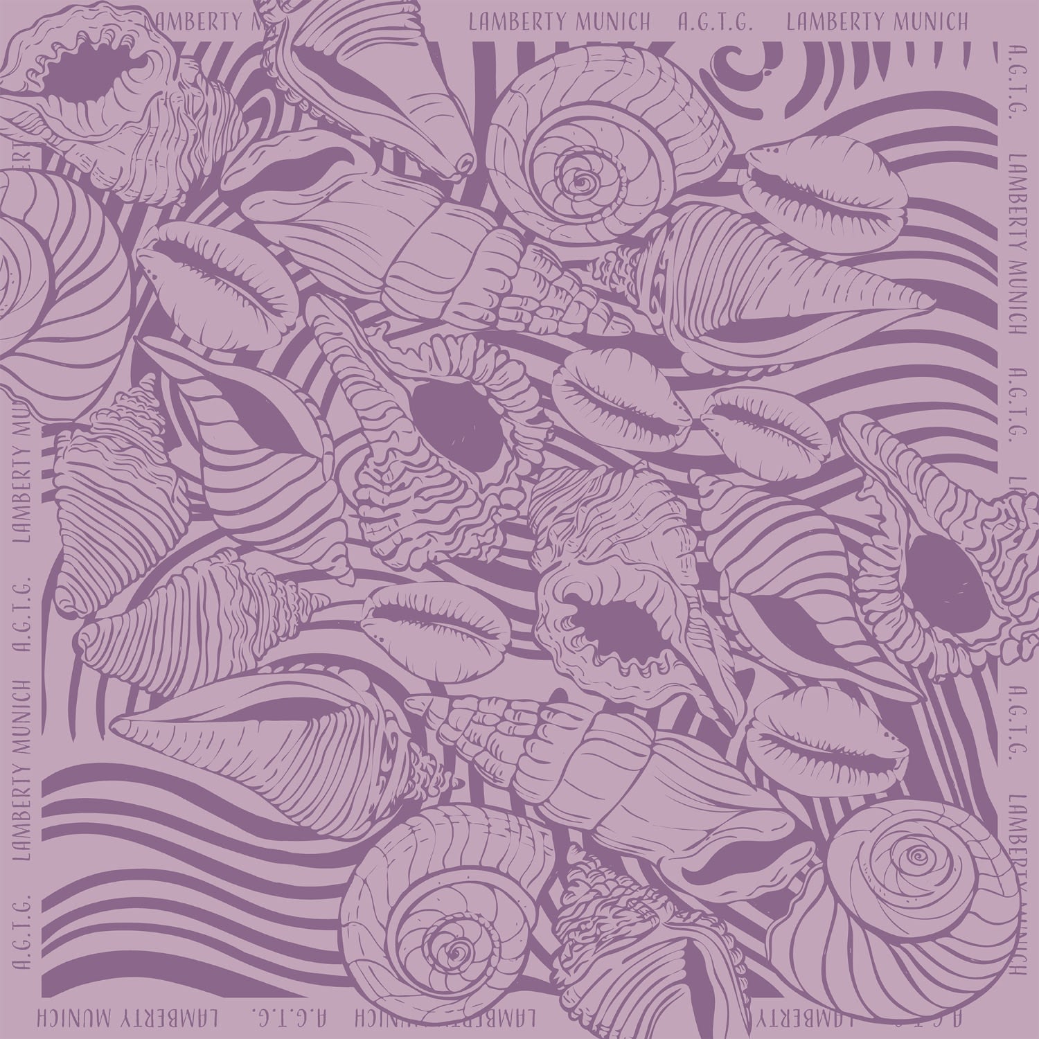 Lamberty Munich X Katchmagic London Women's One Hundred Seashells - Midi Silk & Wool Scarf Purple