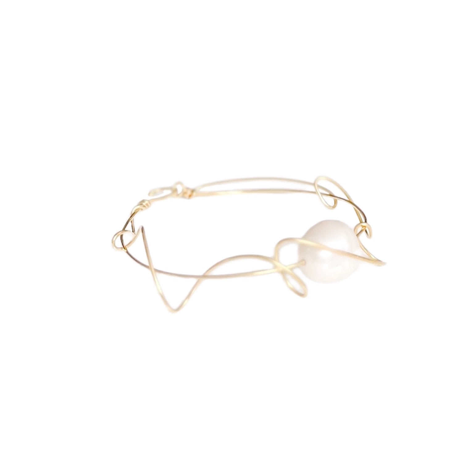 Women’s Gold / White Organic Pearl Bracelet Nat Co.