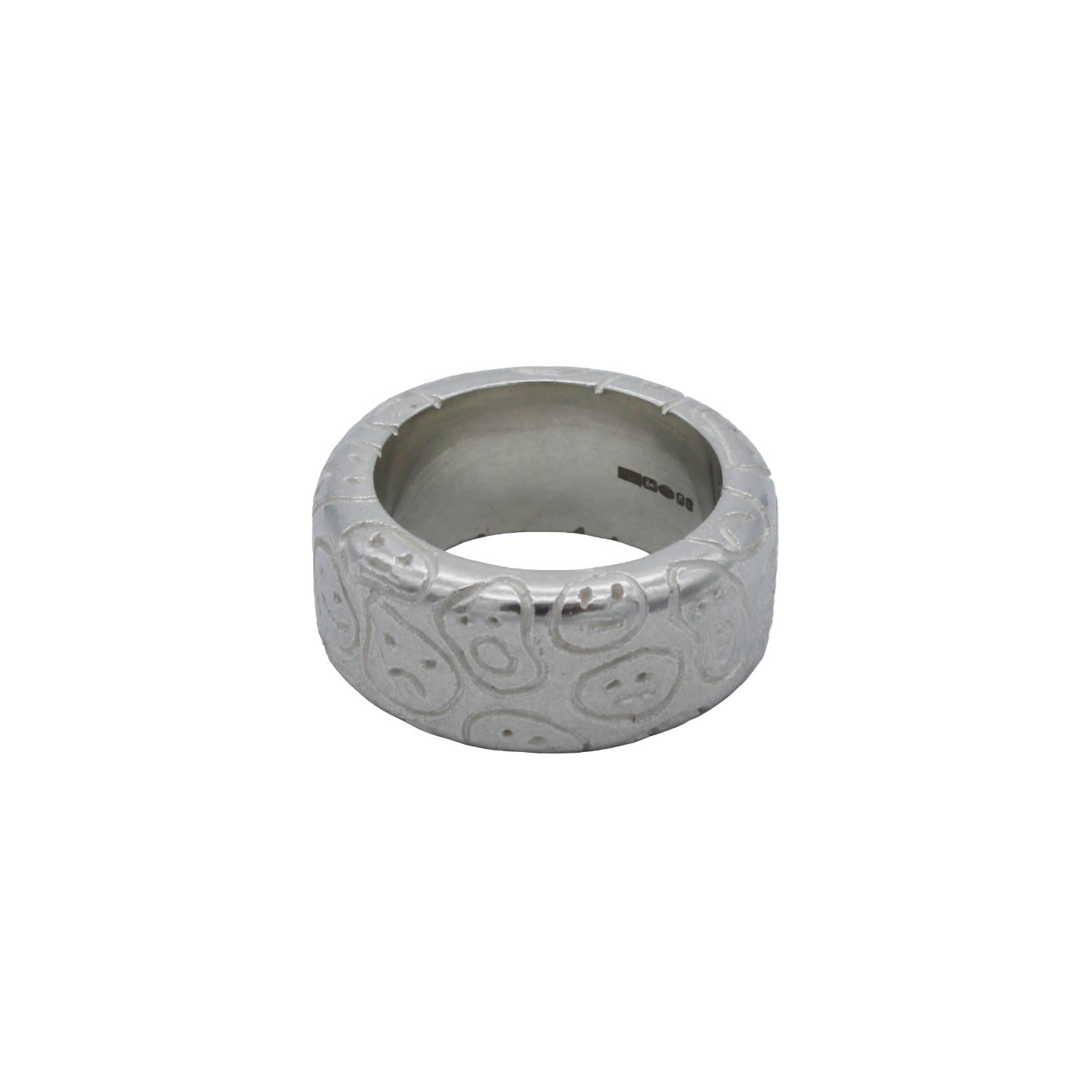 Women’s Silver Smiley Band Ring Iona Hindmarch Bisset