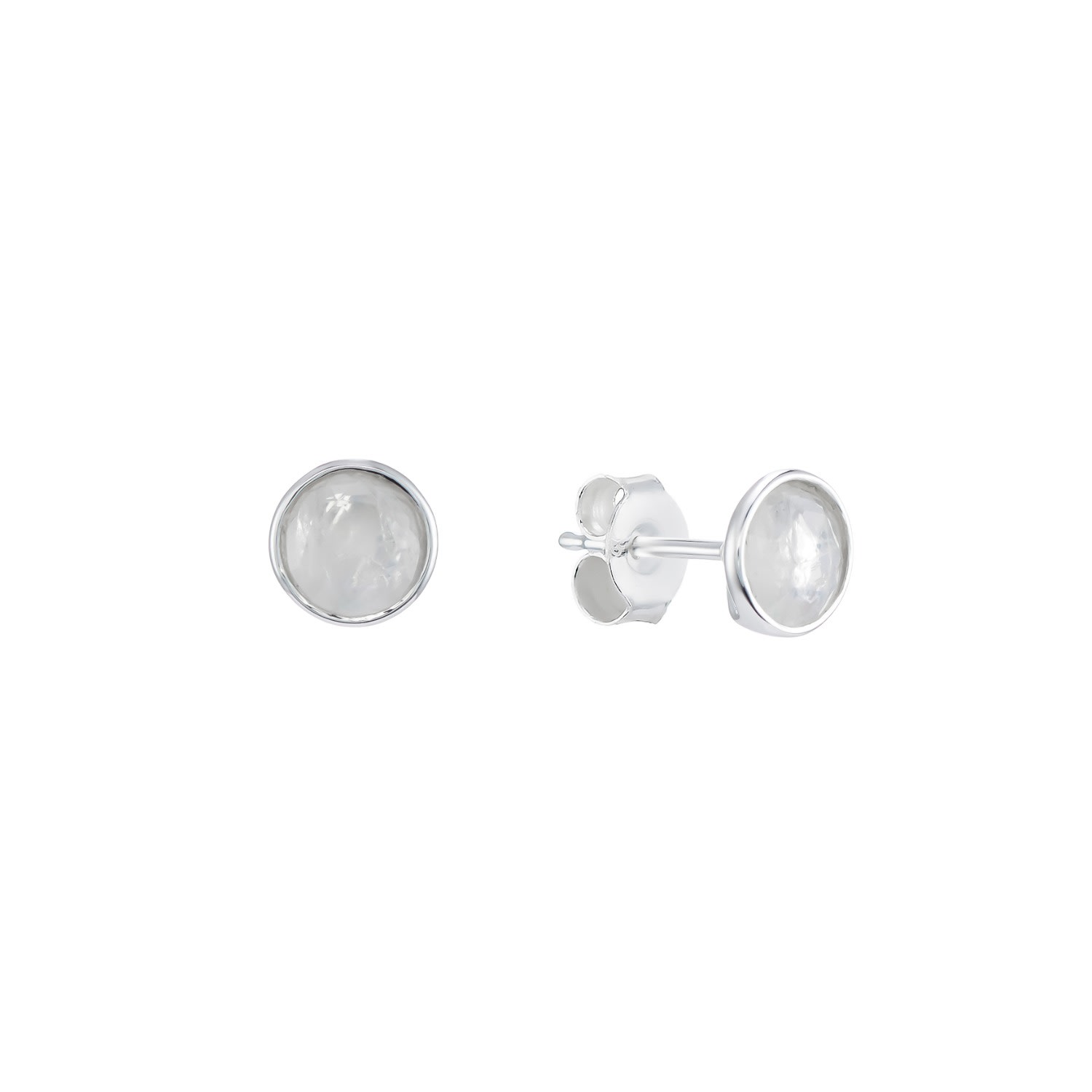 Auree Jewellery Women's White Savanne Sterling Silver & Moonstone Stud Earrings