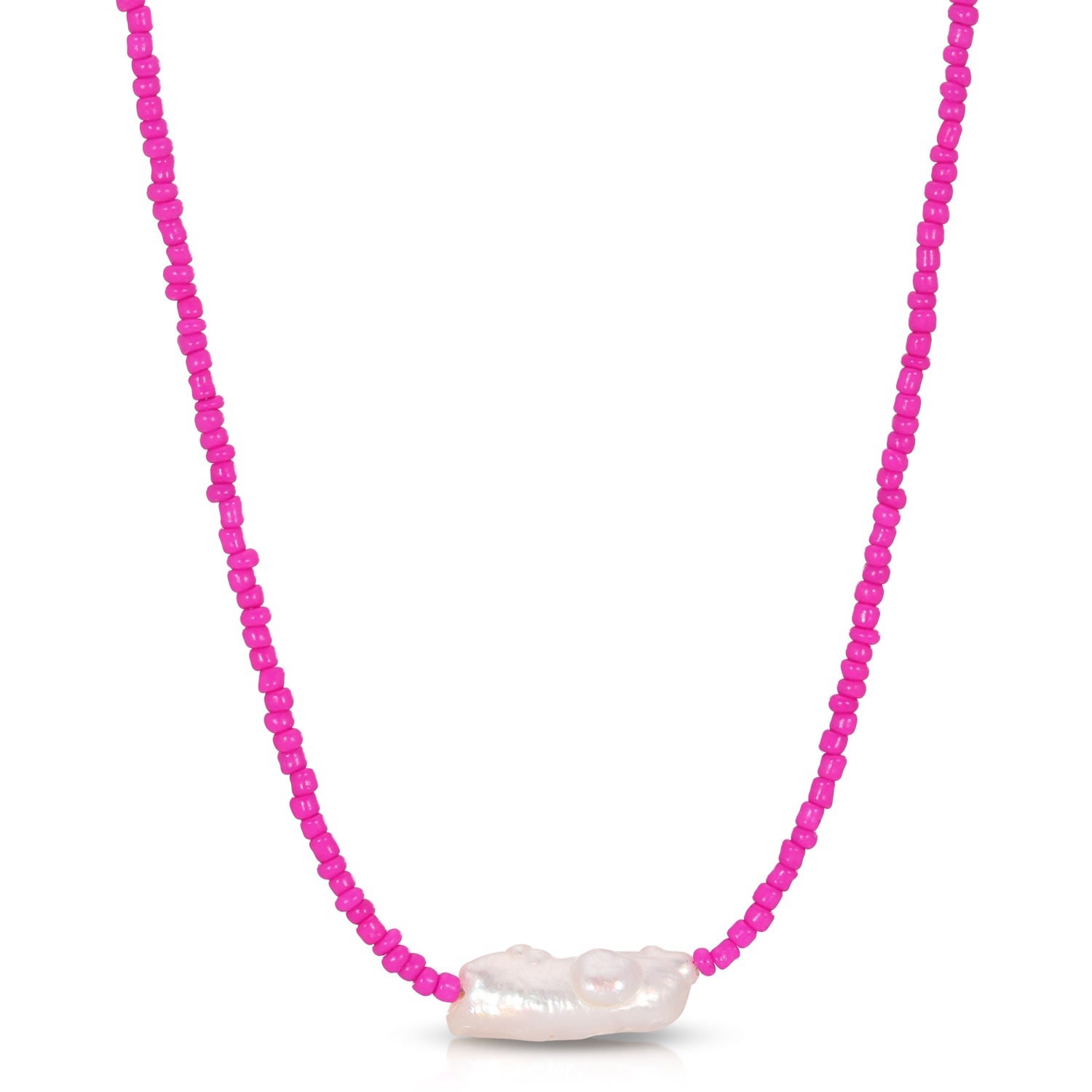 Women’s Pink / Purple Colored Baroque Pearl Necklace - Pink & Purple Essentials Jewels